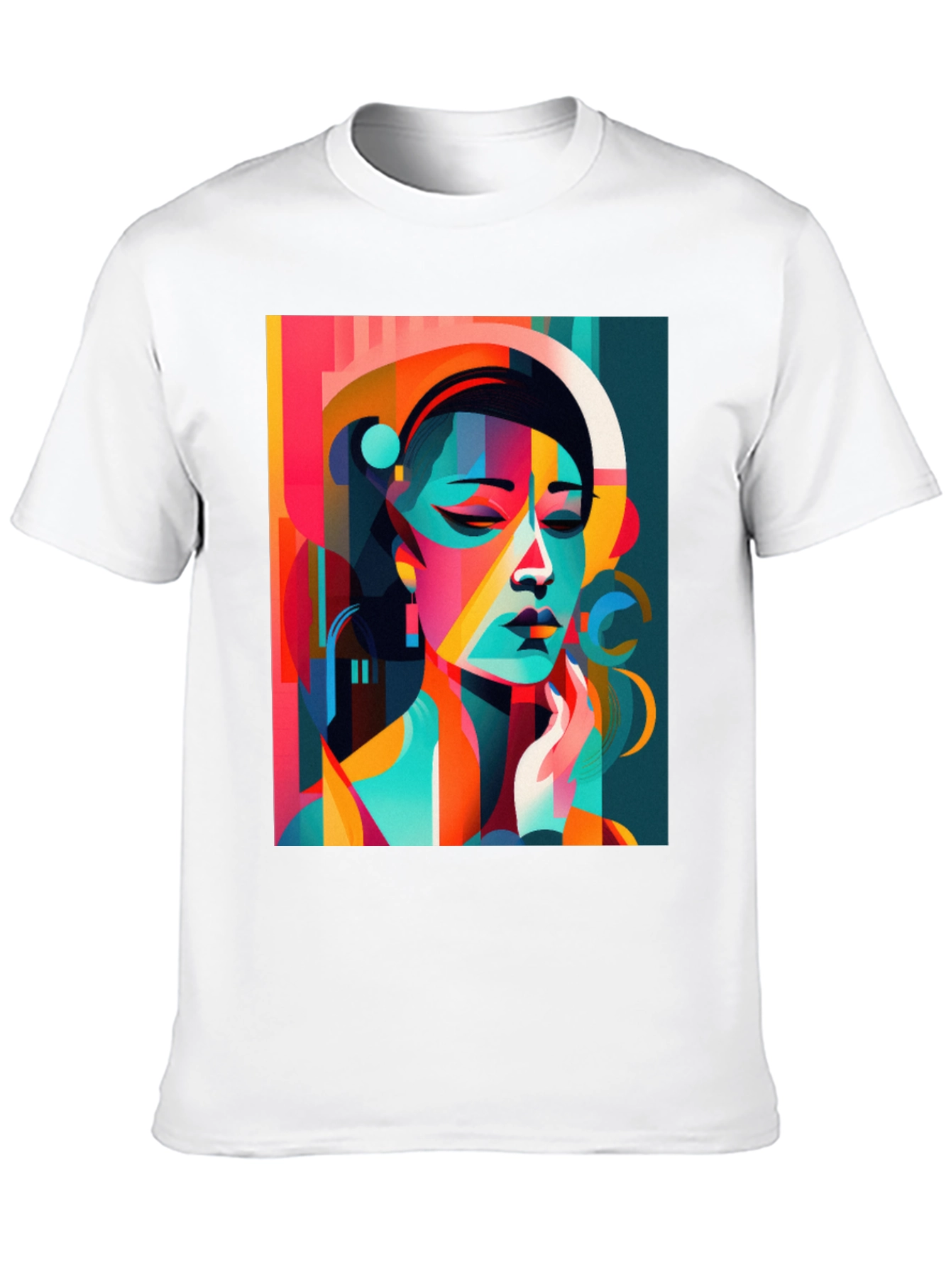 Abstract Geometric Woman Graphic Tee