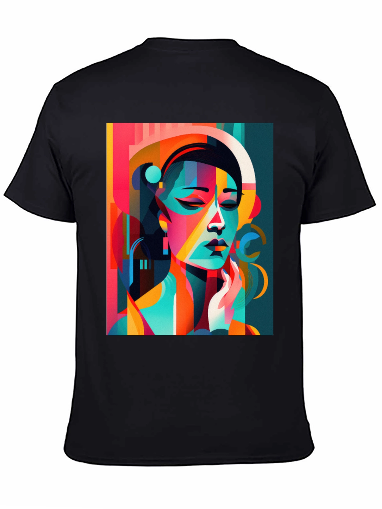 Abstract Geometric Woman Graphic Tee