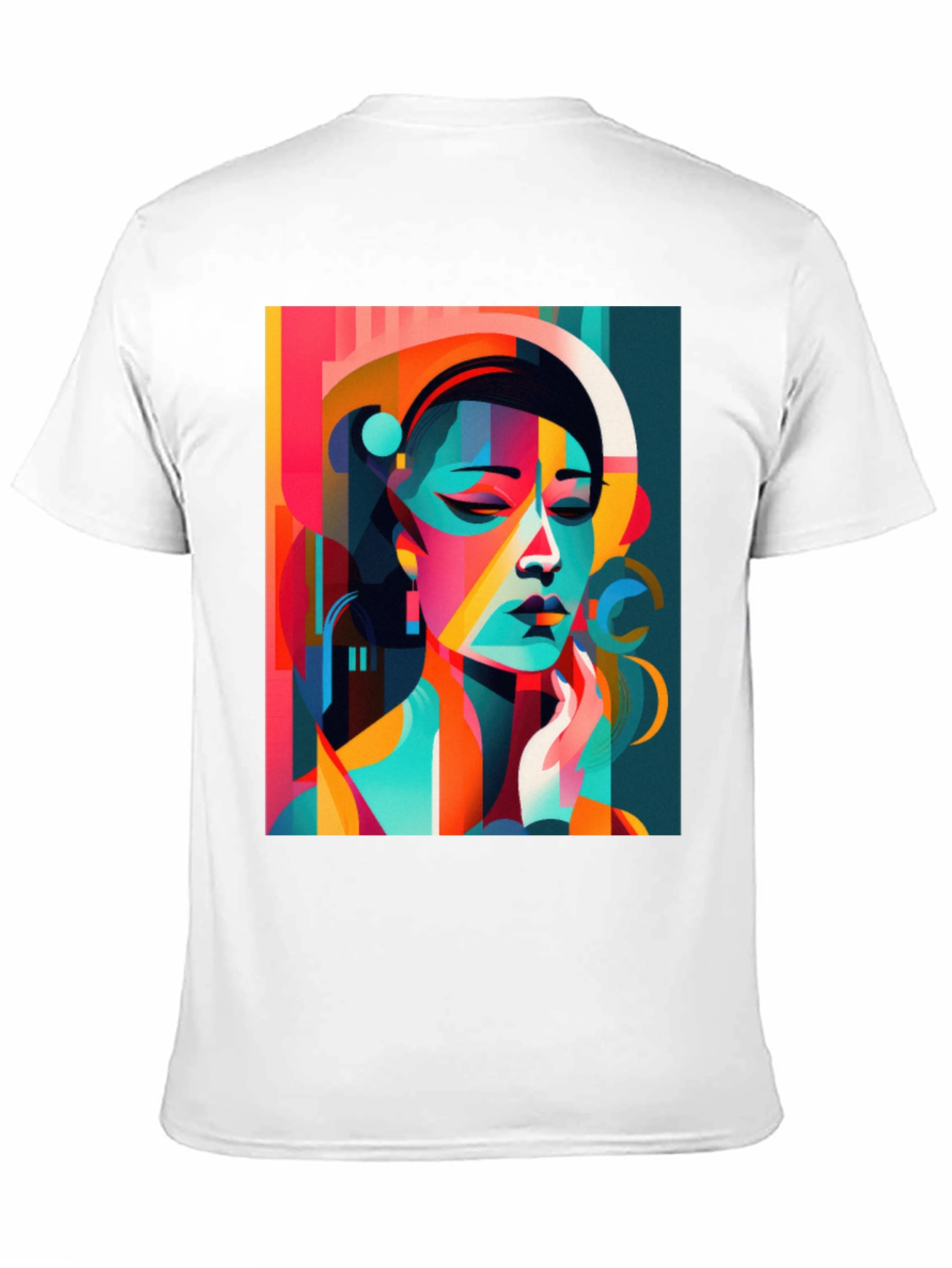 Abstract Geometric Woman Graphic Tee