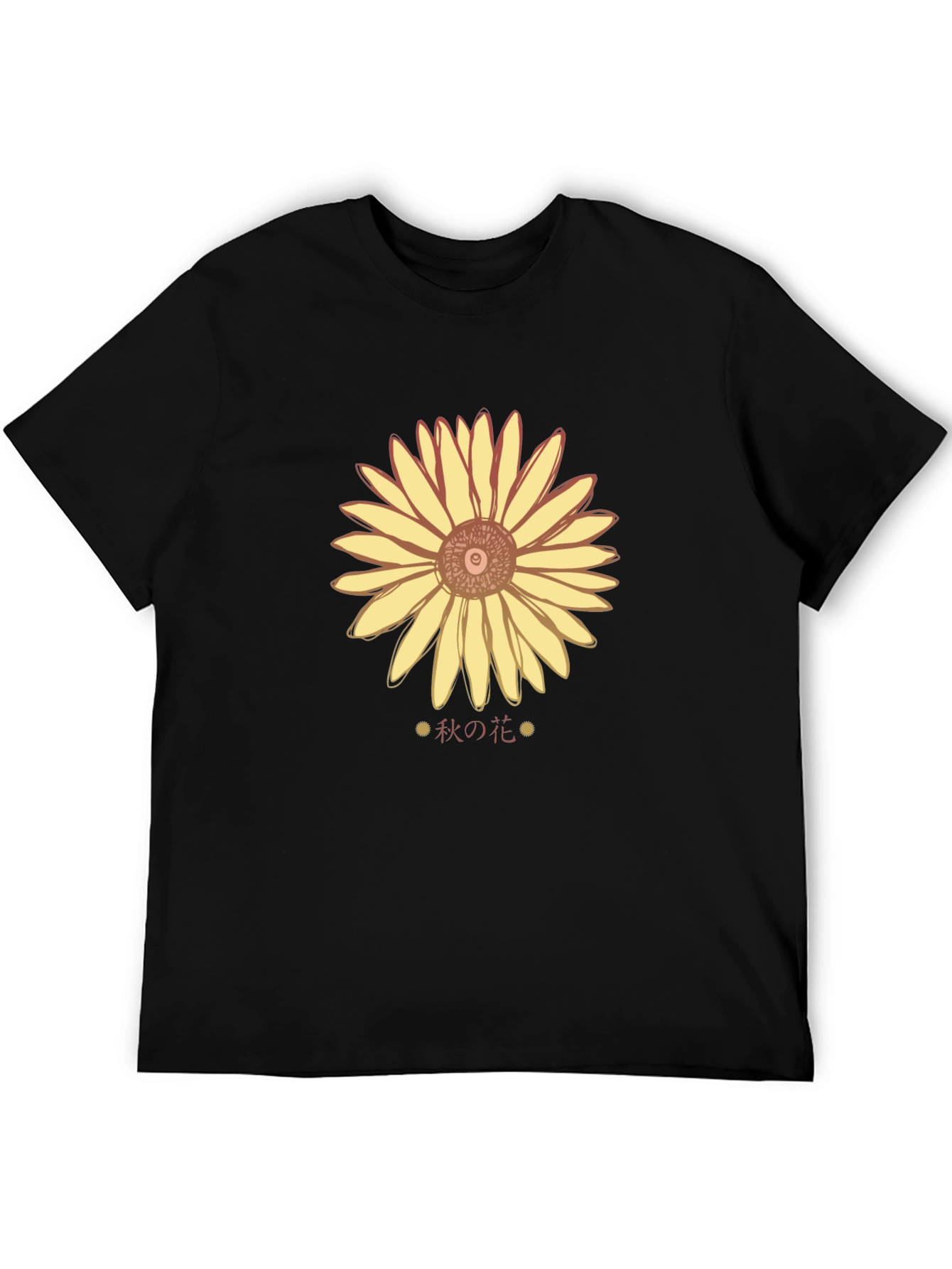 Autumn Floral T-Shirt - Black Graphic Tee