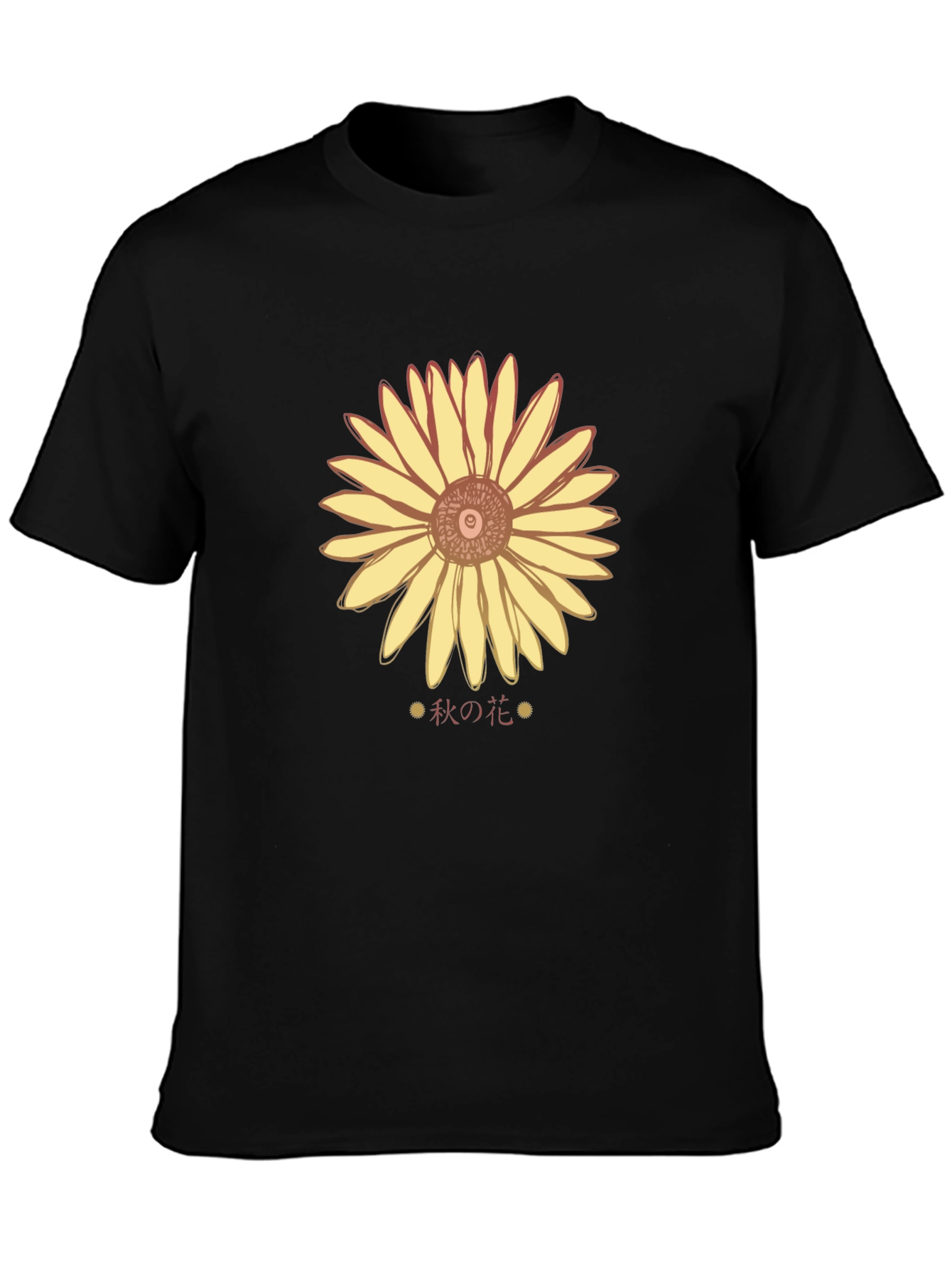 Autumn Floral T-Shirt - Black Graphic Tee