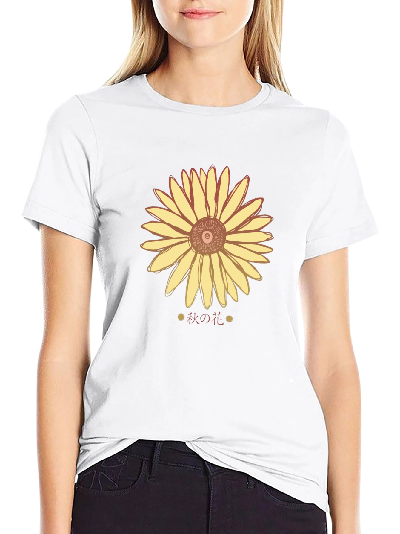 Autumn Floral T-Shirt - Black Graphic Tee