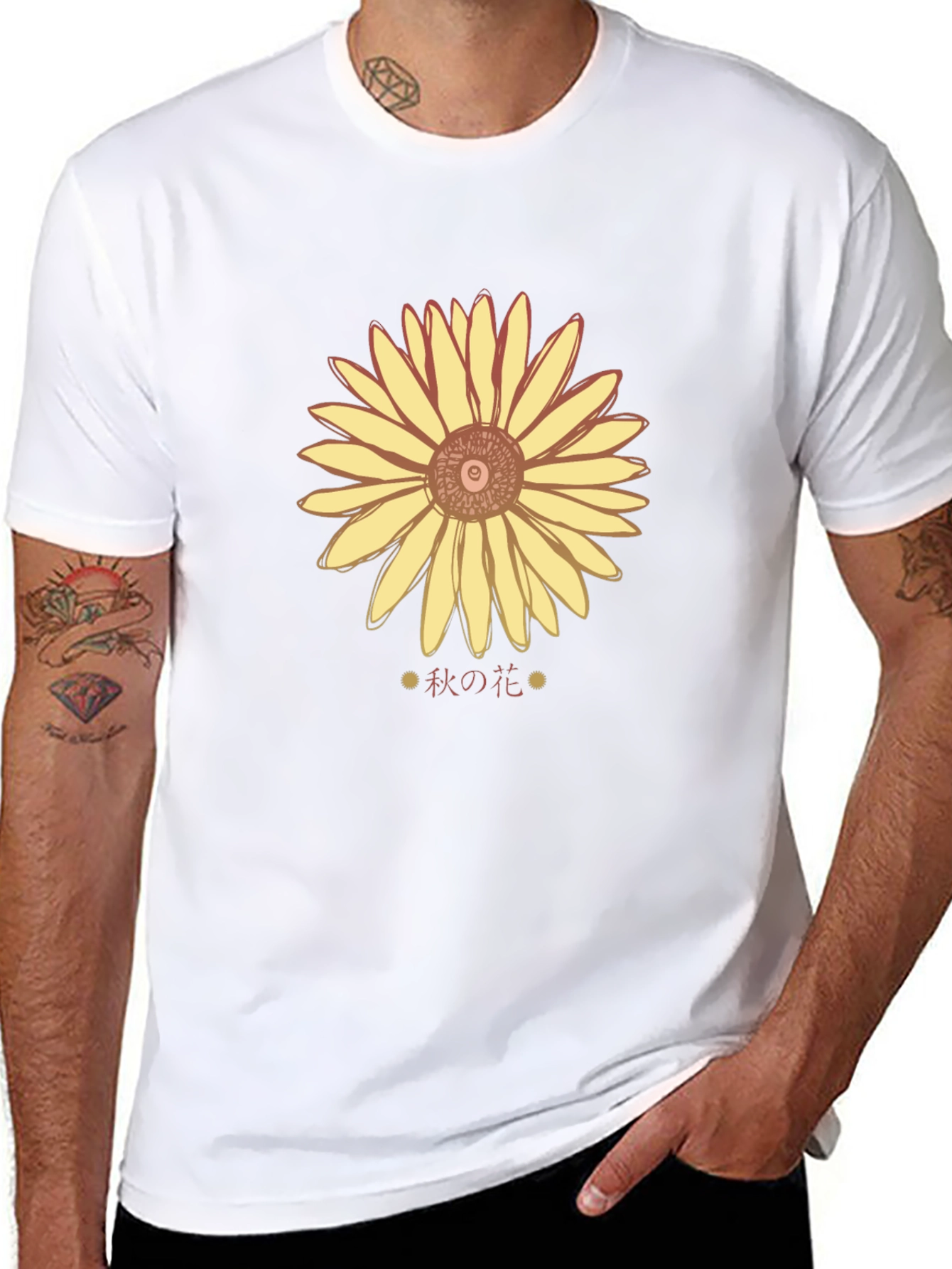 Autumn Floral T-Shirt - Black Graphic Tee