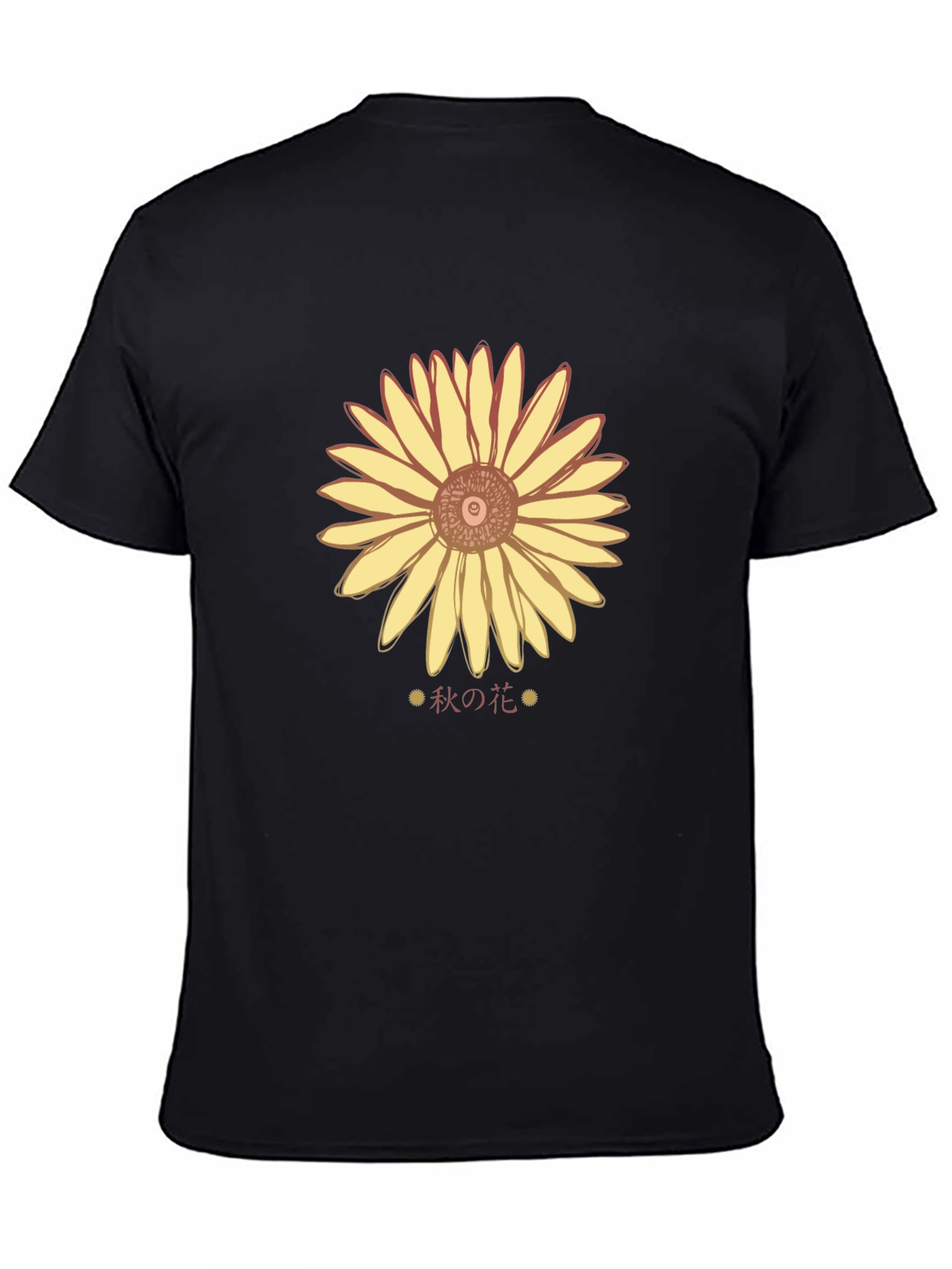 Autumn Floral T-Shirt - Black Graphic Tee
