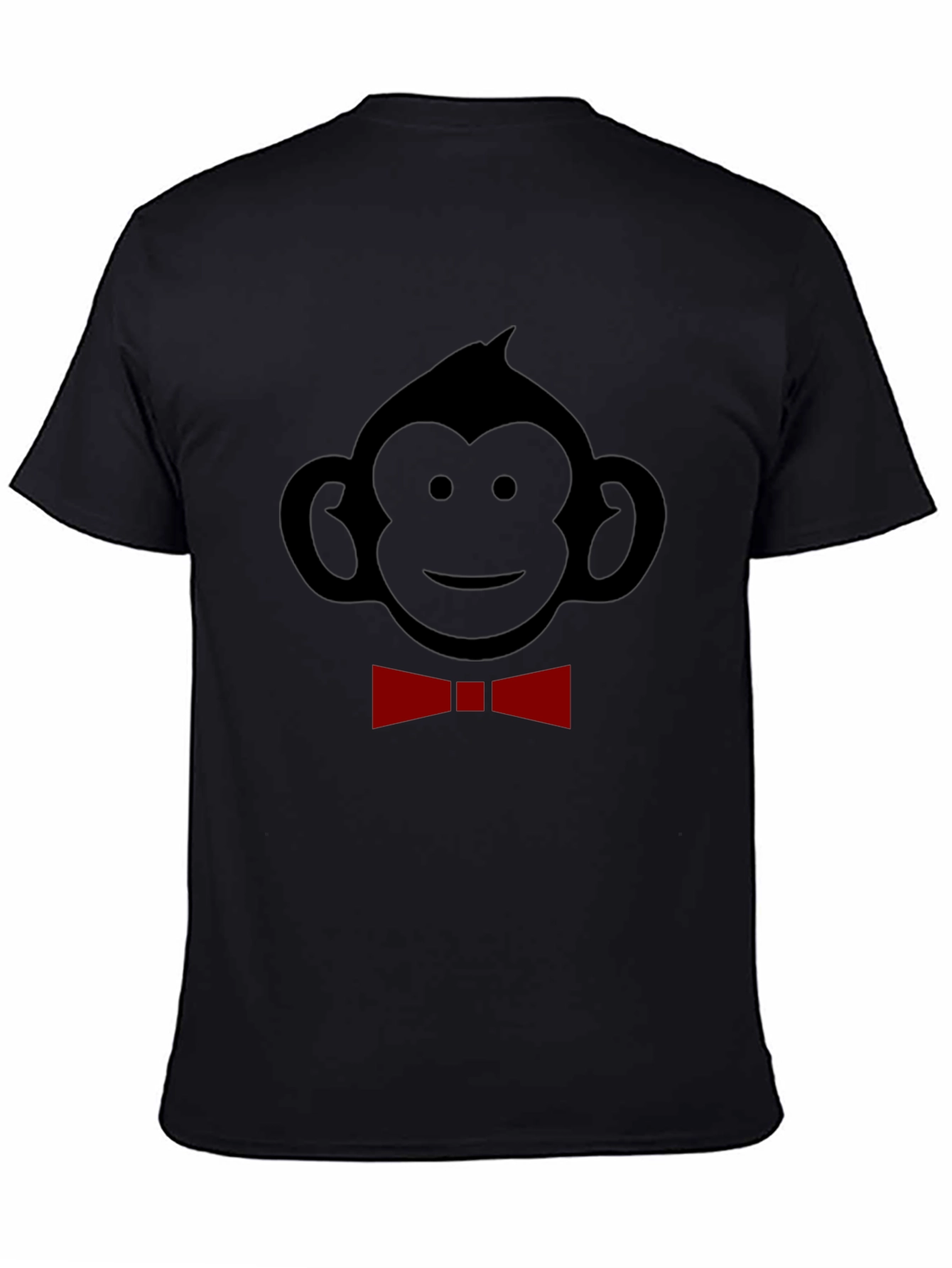 Monkey Bow Tie Graphic Tee - Black