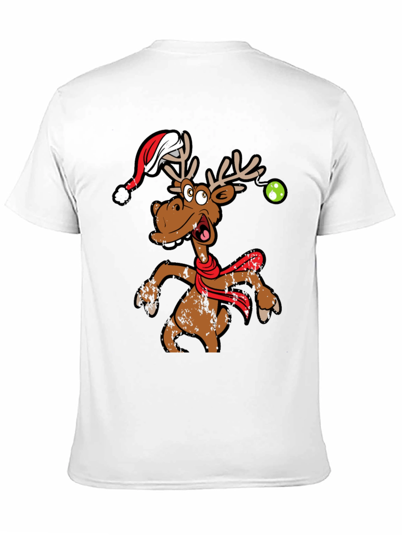 Funny Christmas Reindeer Graphic T-Shirt