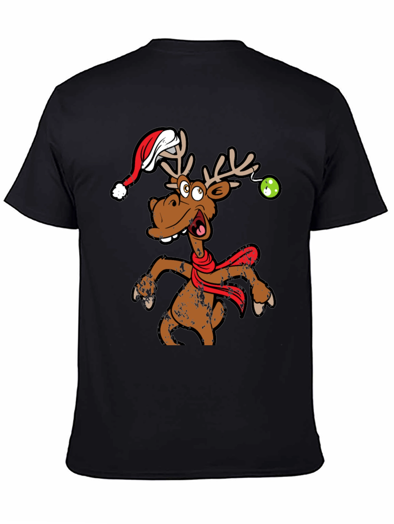 Funny Christmas Reindeer Graphic T-Shirt
