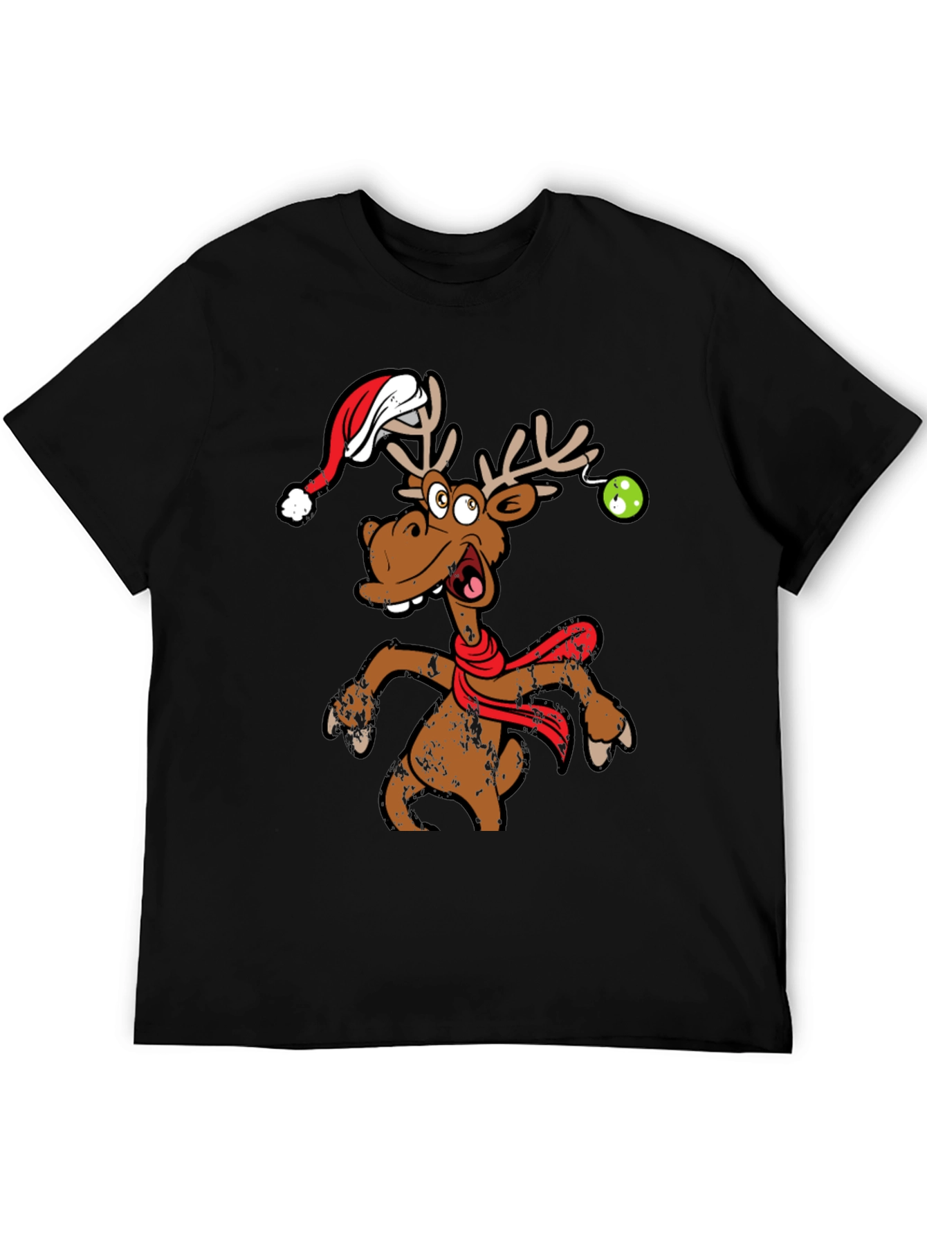Funny Christmas Reindeer Graphic T-Shirt