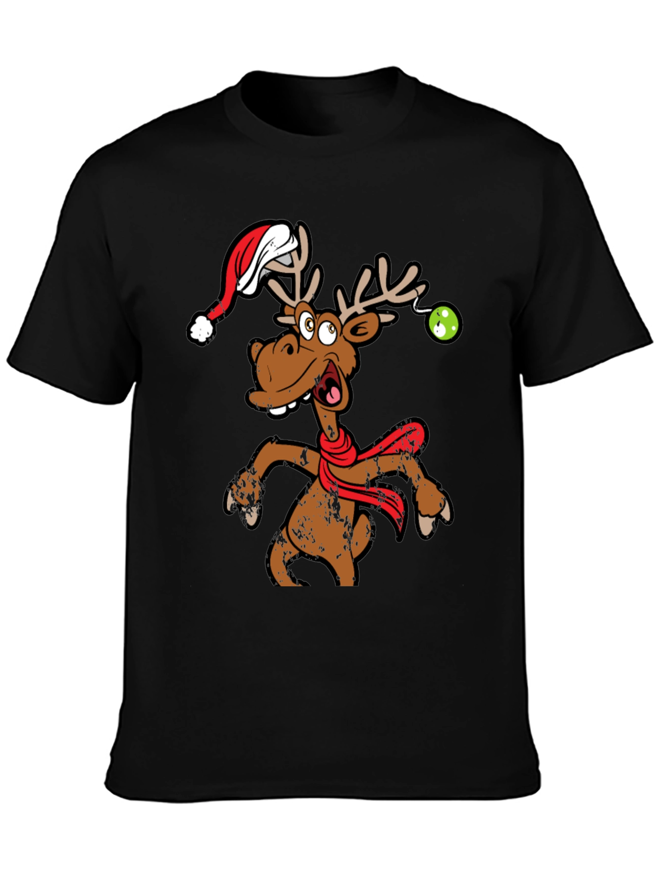 Funny Christmas Reindeer Graphic T-Shirt