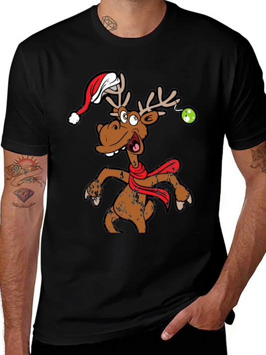 Funny Christmas Reindeer Graphic T-Shirt