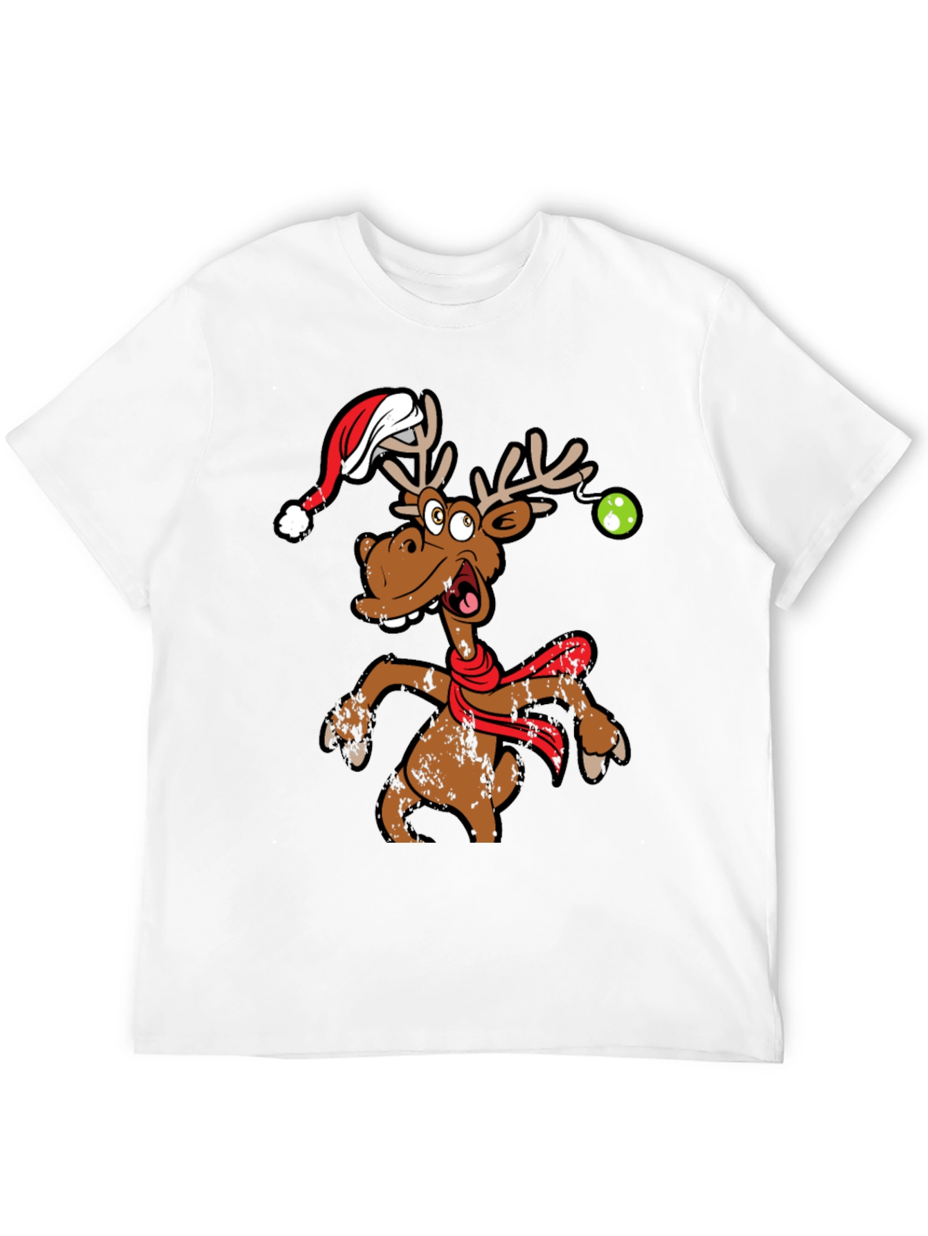 Funny Christmas Reindeer Graphic T-Shirt