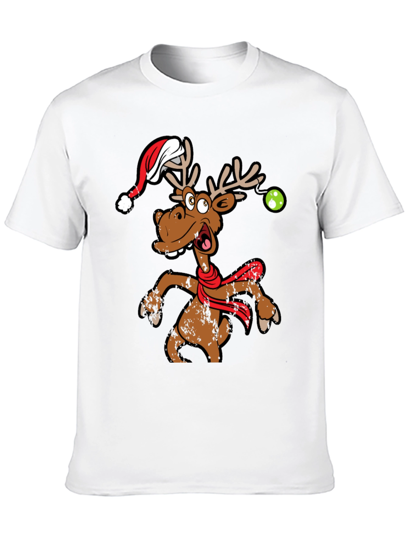 Funny Christmas Reindeer Graphic T-Shirt