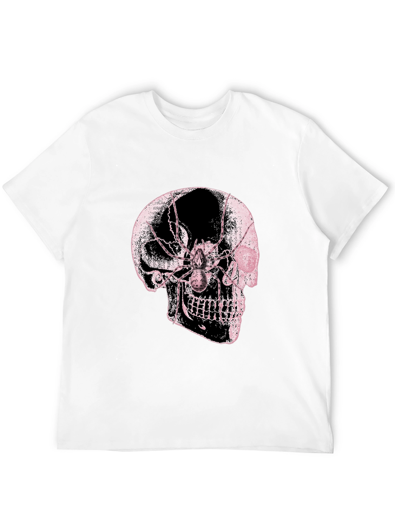 Skull & Spider Graphic Tee - Black Cotton Blend