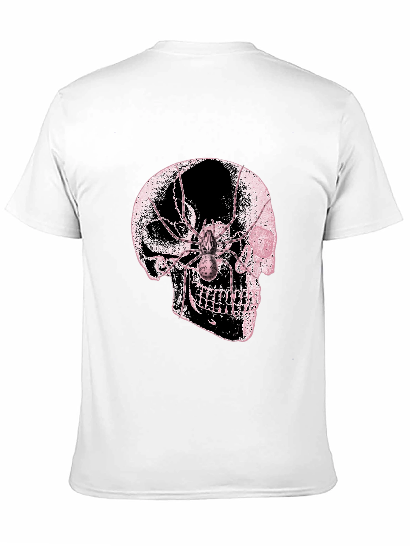 Skull & Spider Graphic Tee - Black Cotton Blend