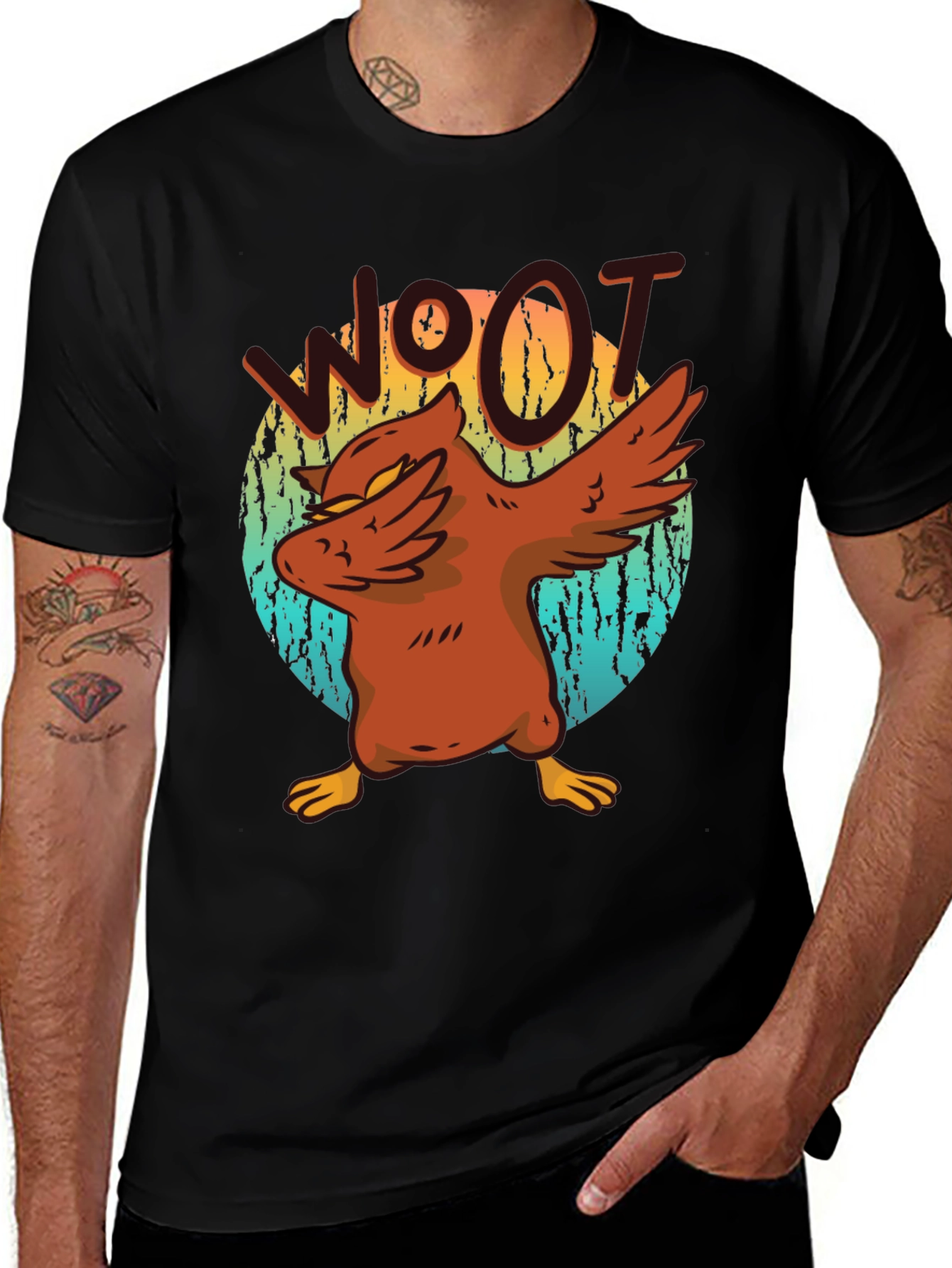 Dabbing Turkey WOOT T-Shirt - Thanksgiving Fun!