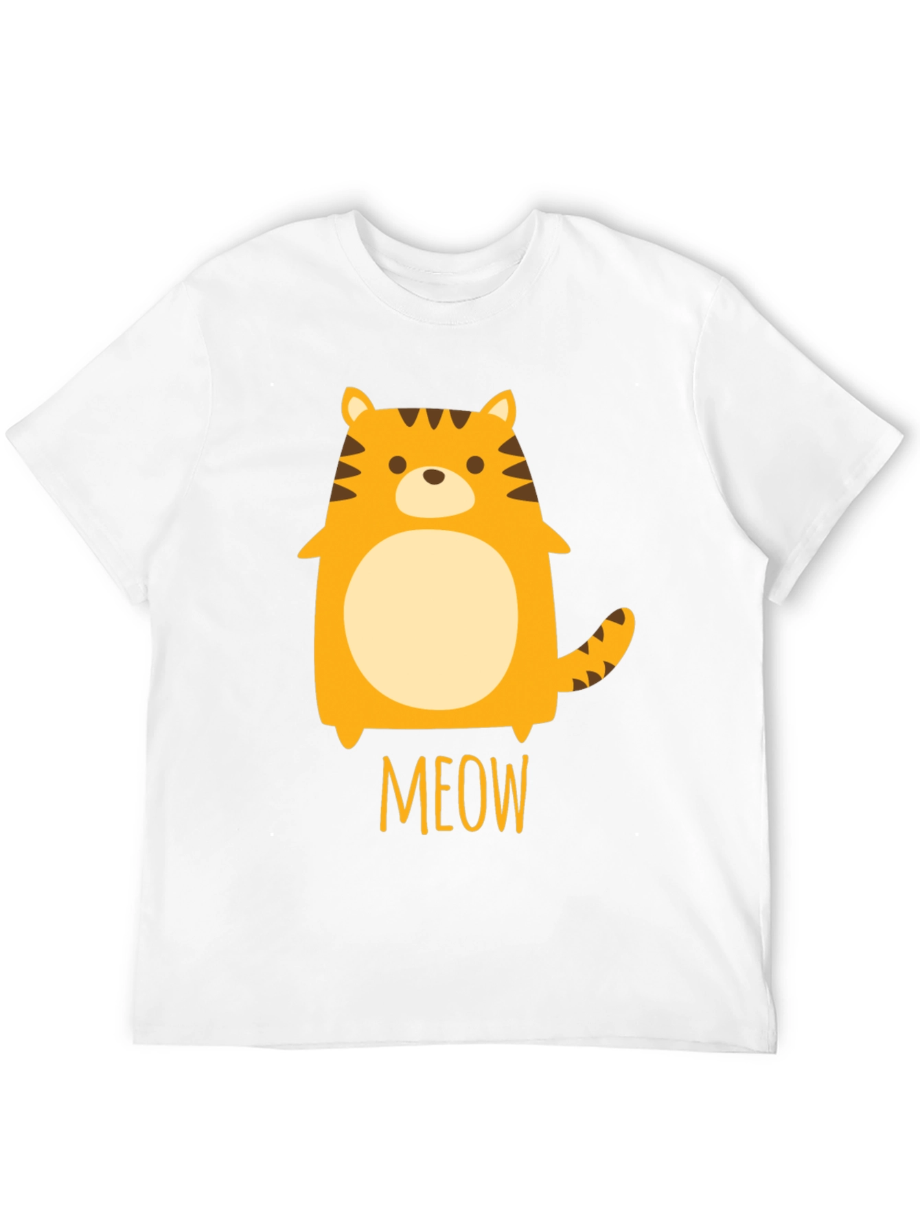 Cute Cartoon Tiger Meow Graphic T-Shirt
