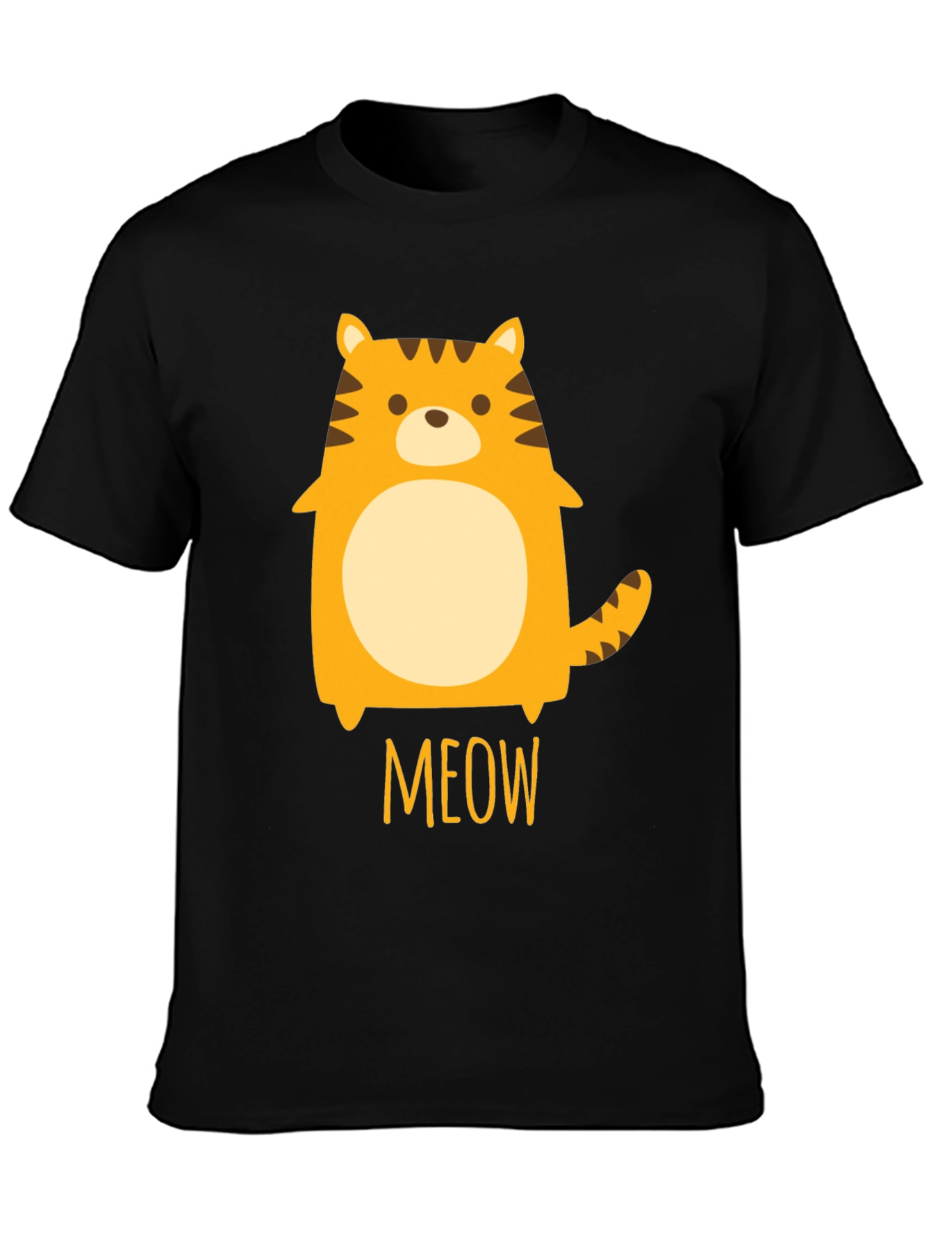 Cute Cartoon Tiger Meow Graphic T-Shirt