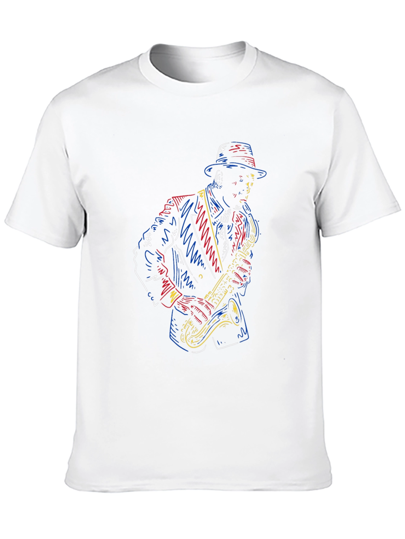 Jazz Saxophone Player Black T-Shirt