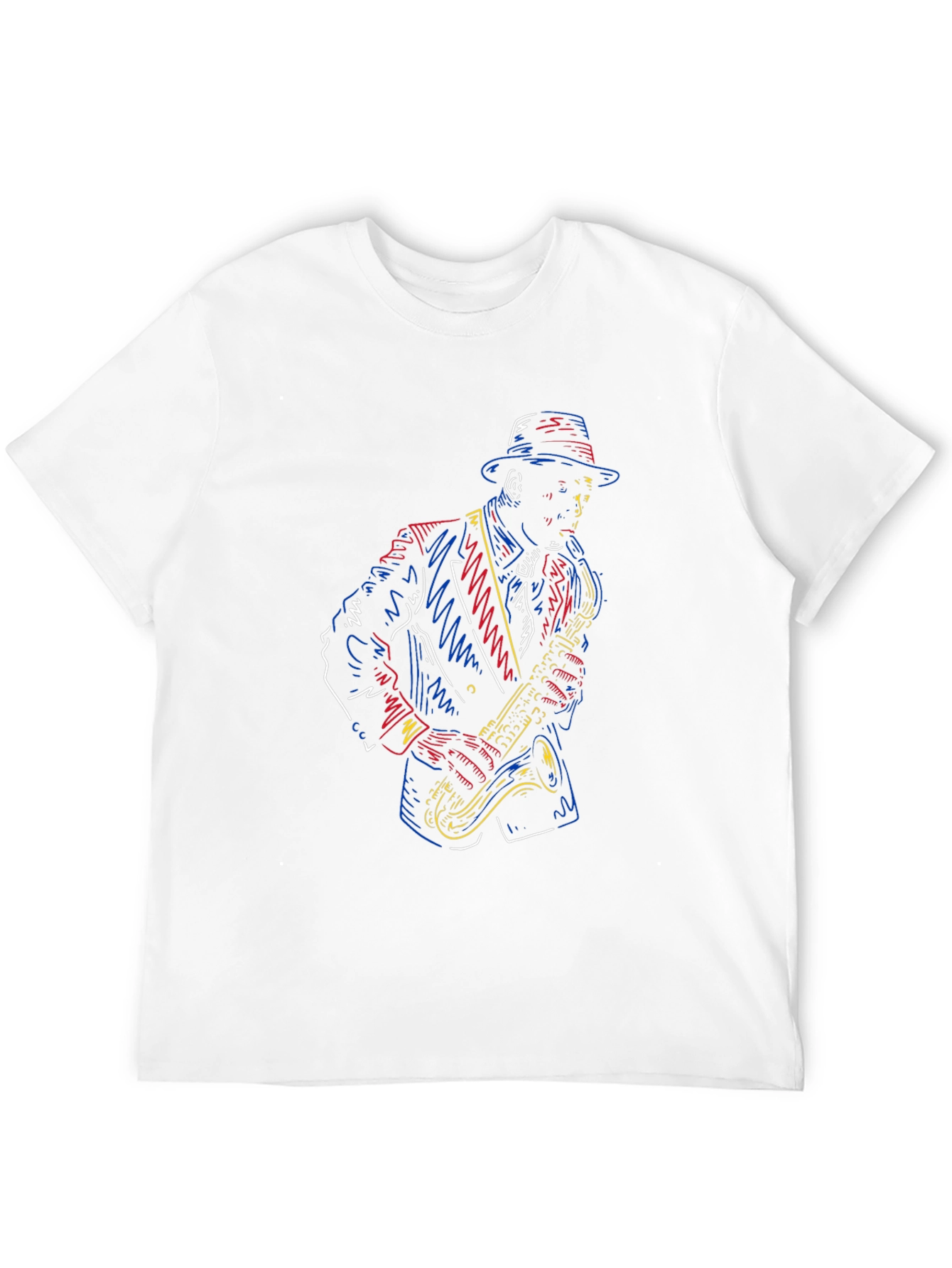 Jazz Saxophone Player Black T-Shirt