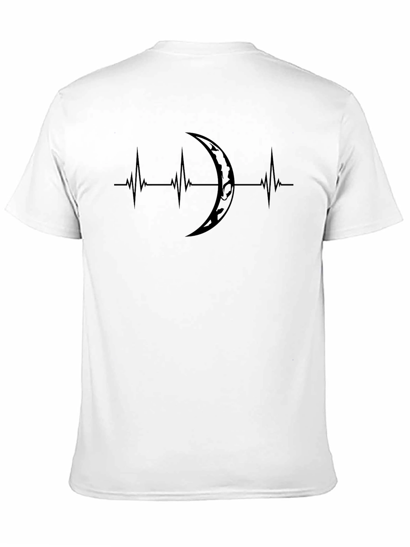 Moon Phase Heartbeat Graphic T-Shirt