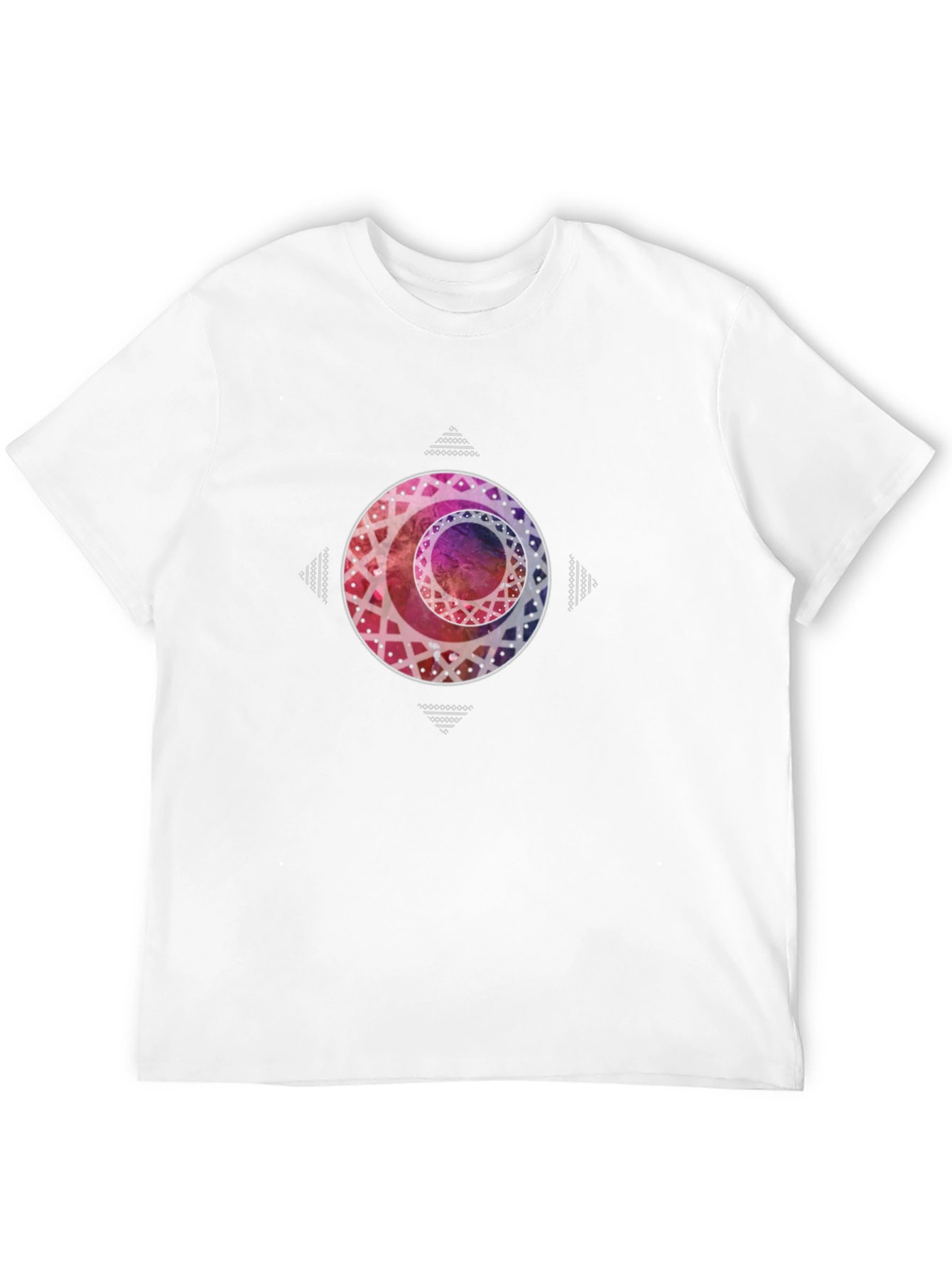 Geometric Circle Graphic Tee - Trendy Casual Wear