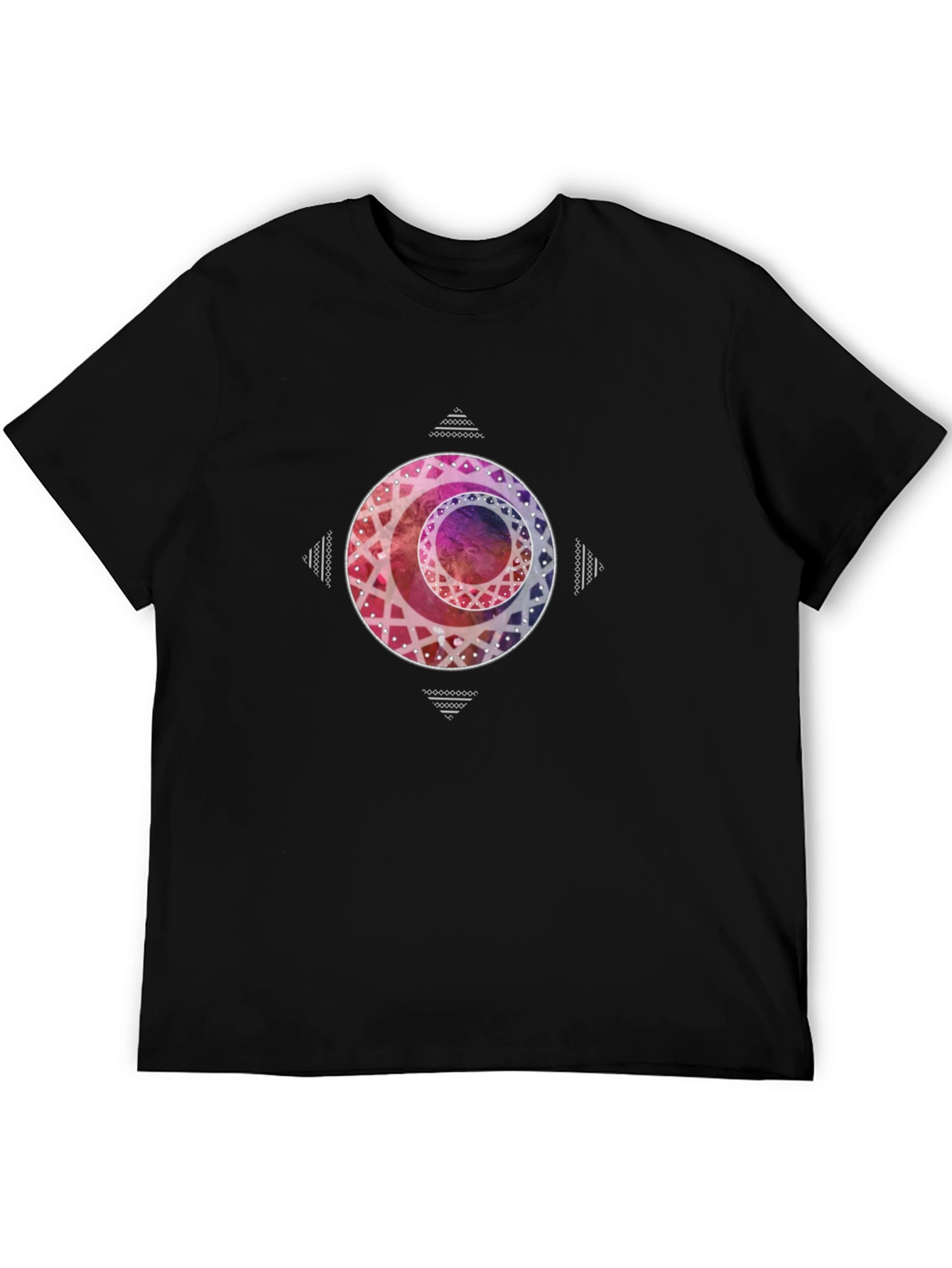Geometric Circle Graphic Tee - Trendy Casual Wear