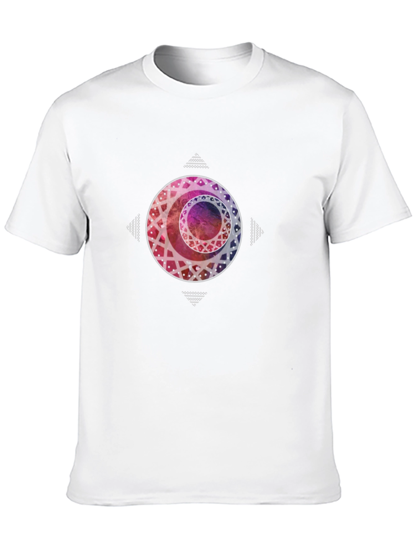 Geometric Circle Graphic Tee - Trendy Casual Wear