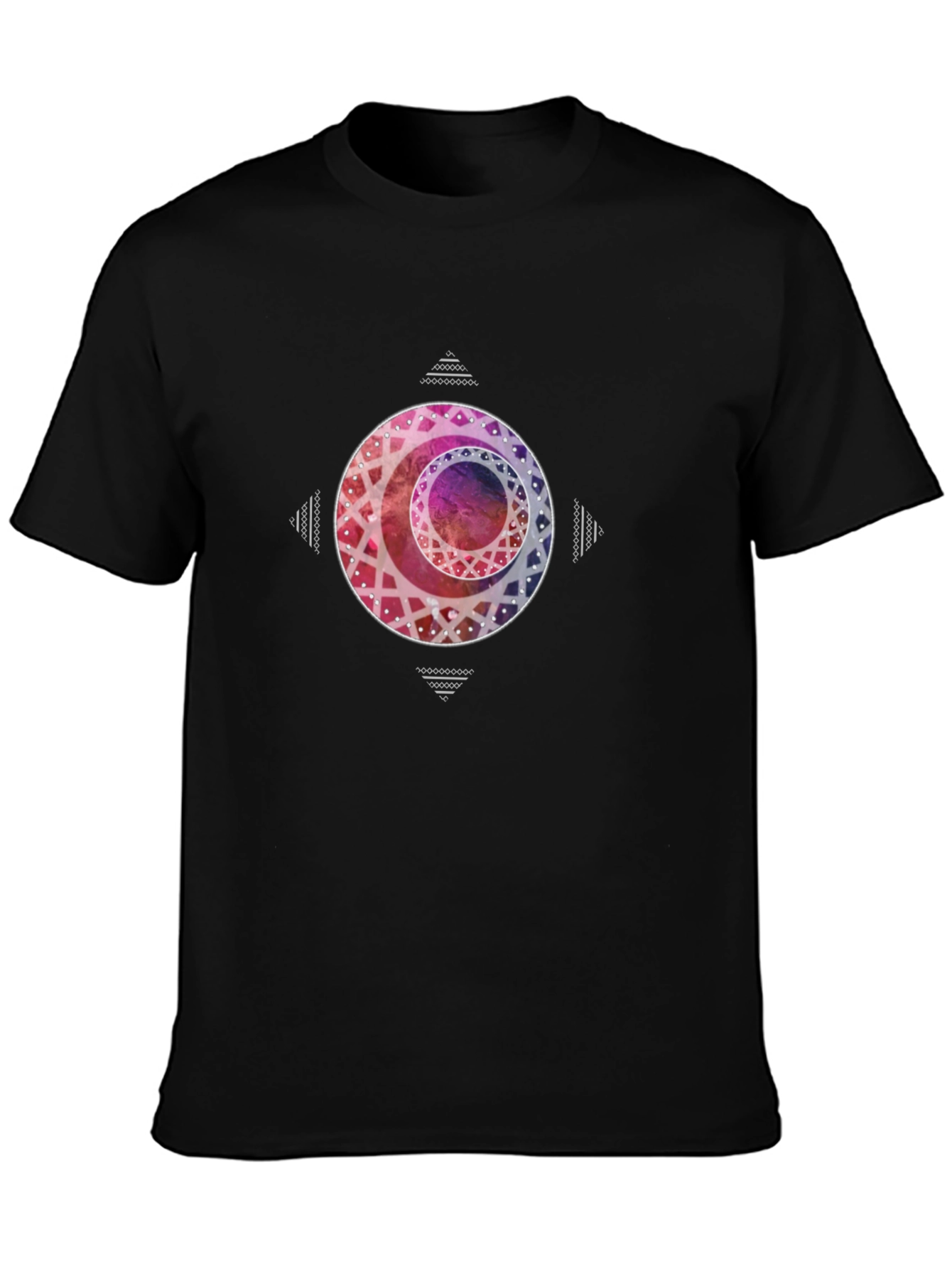 Geometric Circle Graphic Tee - Trendy Casual Wear