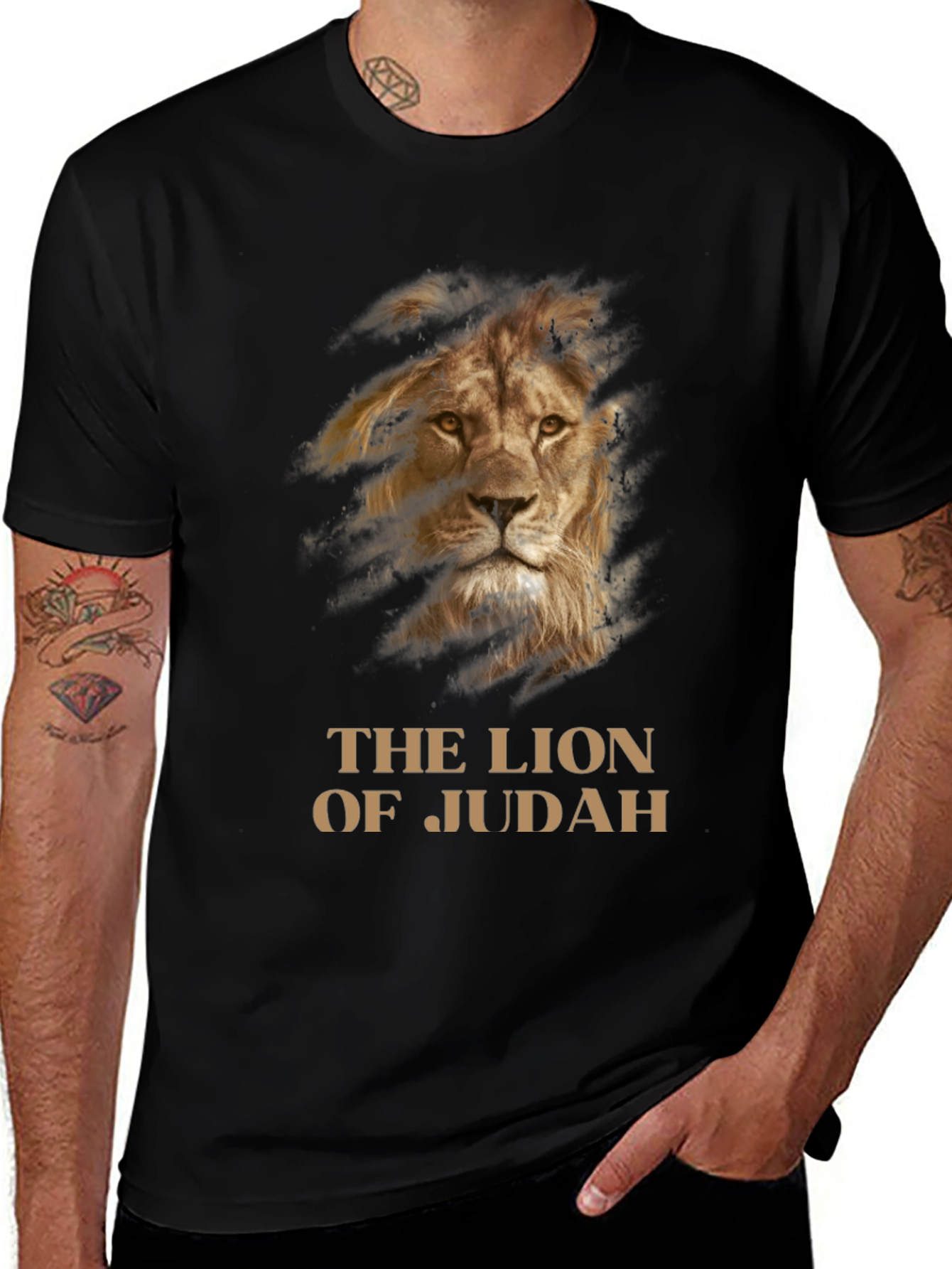 Lion of Judah Graphic T-Shirt - Black