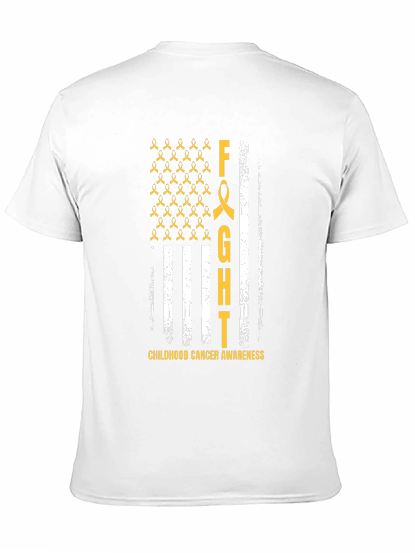 Childhood Cancer Awareness Ribbon Flag T-Shirt