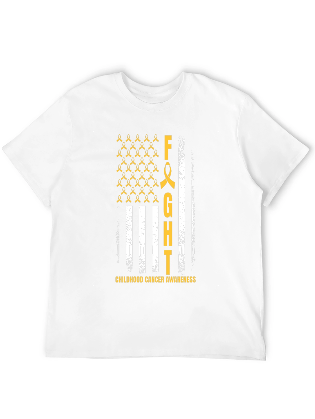 Childhood Cancer Awareness Ribbon Flag T-Shirt