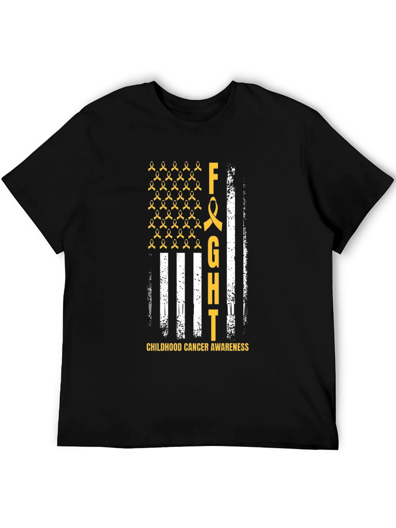 Childhood Cancer Awareness Ribbon Flag T-Shirt