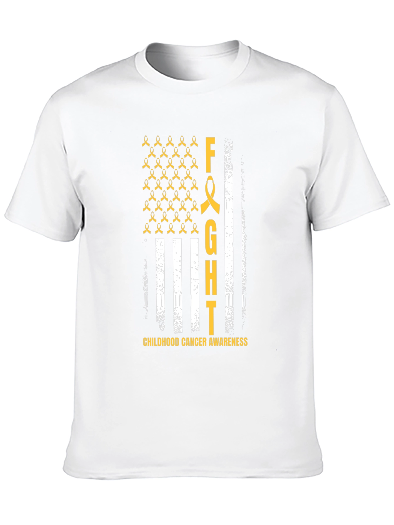 Childhood Cancer Awareness Ribbon Flag T-Shirt