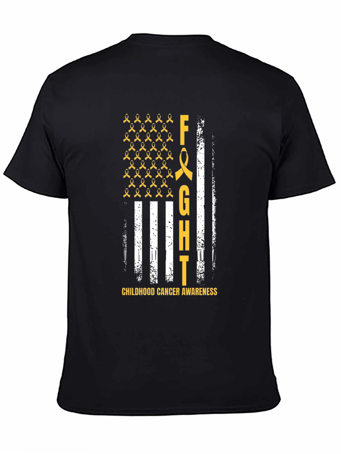 Childhood Cancer Awareness Ribbon Flag T-Shirt
