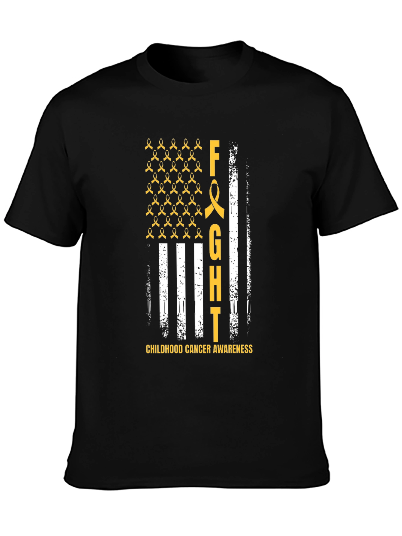 Childhood Cancer Awareness Ribbon Flag T-Shirt