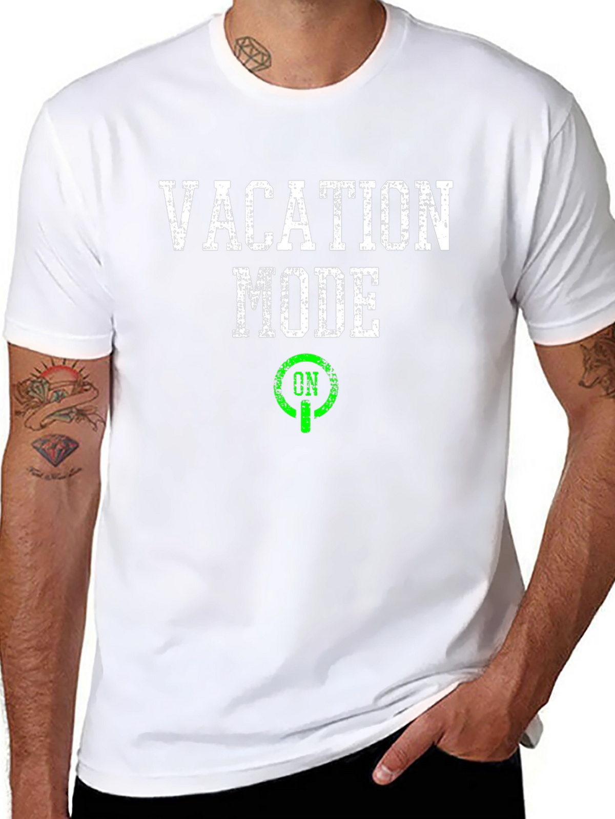 Vacation Mode On Black Graphic T-Shirt