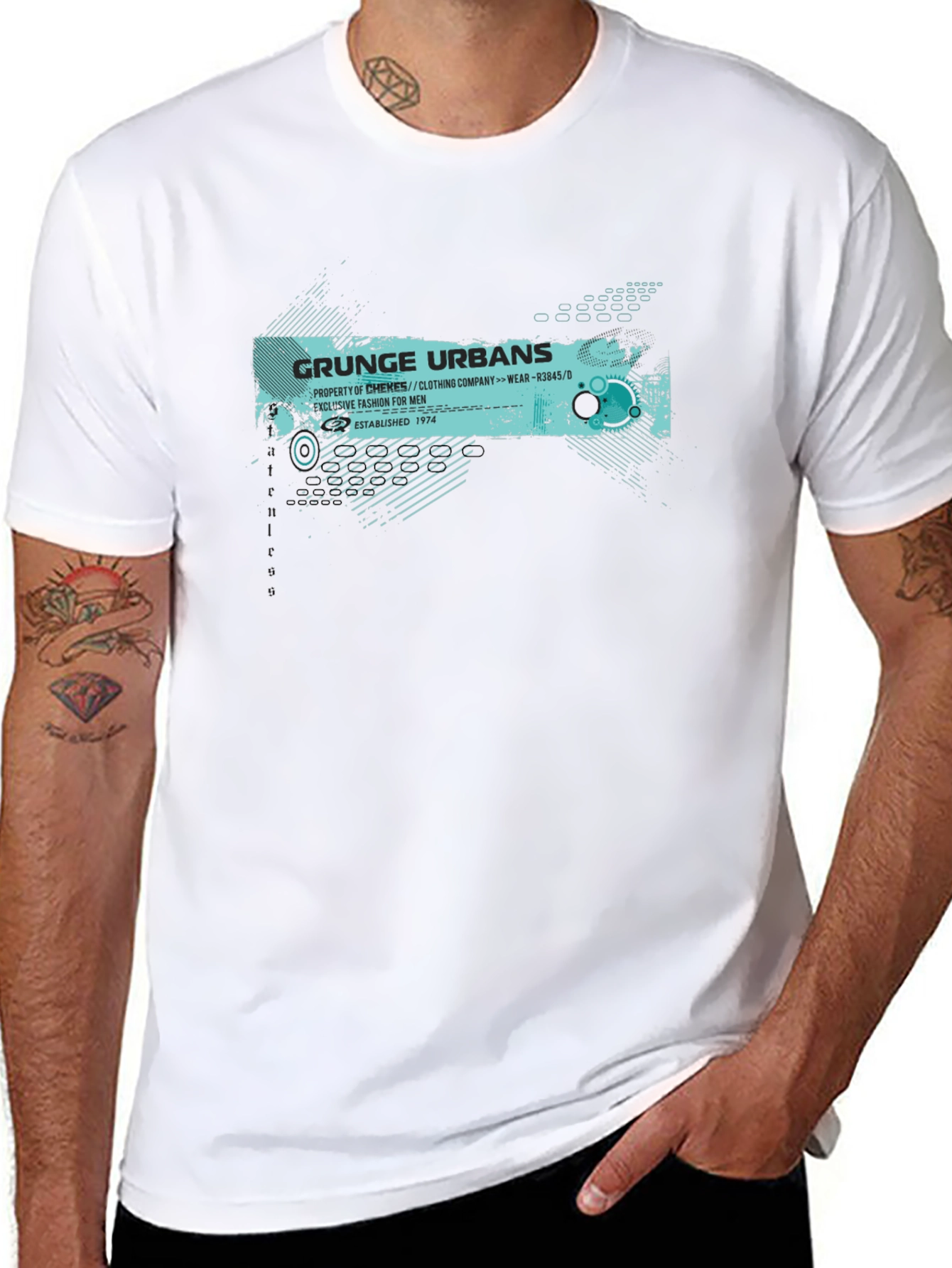 Grunge Urbans Graphic Tee - Mens Fashion
