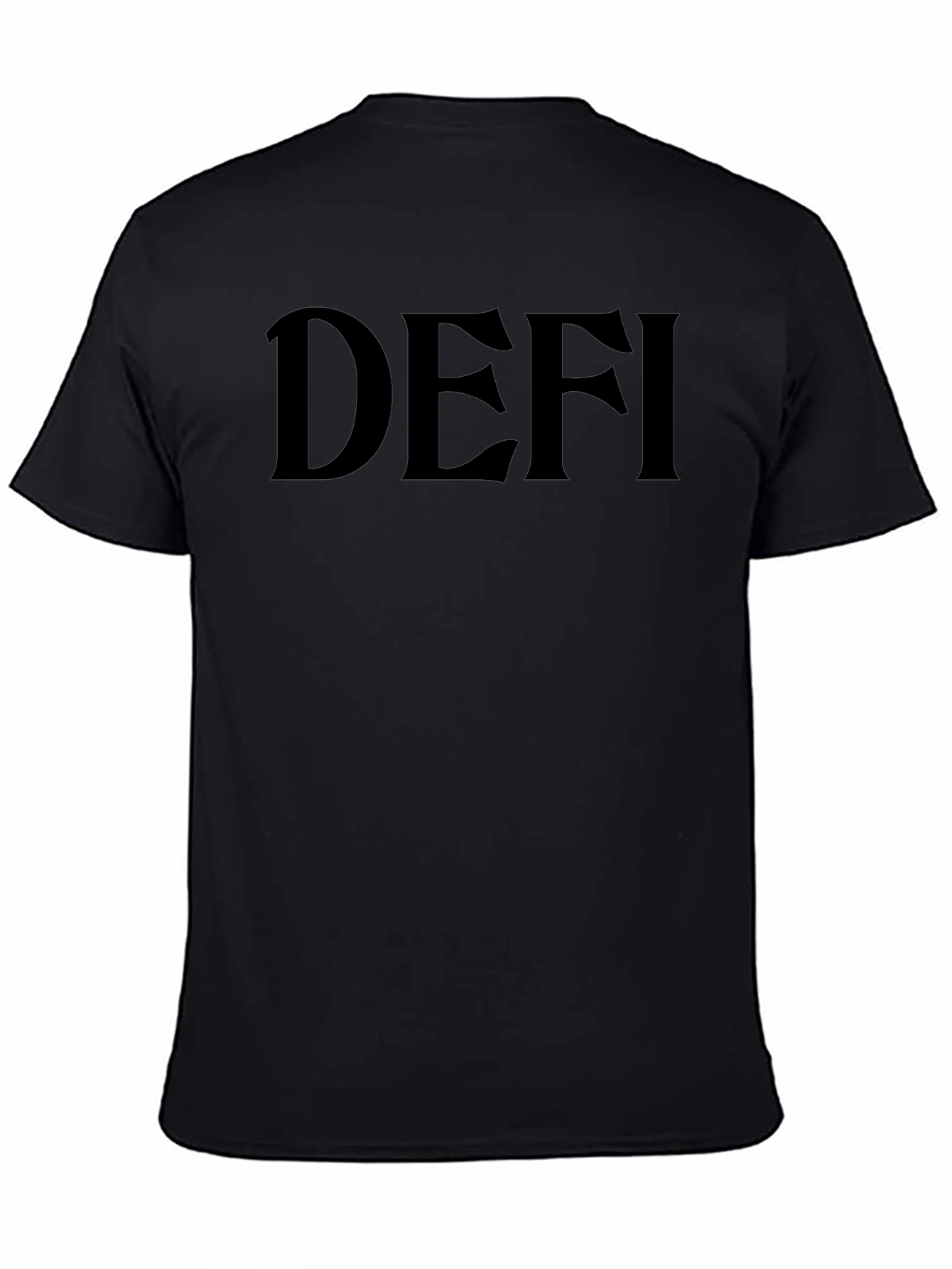 DEFI Graphic Tee - Black Casual T-Shirt
