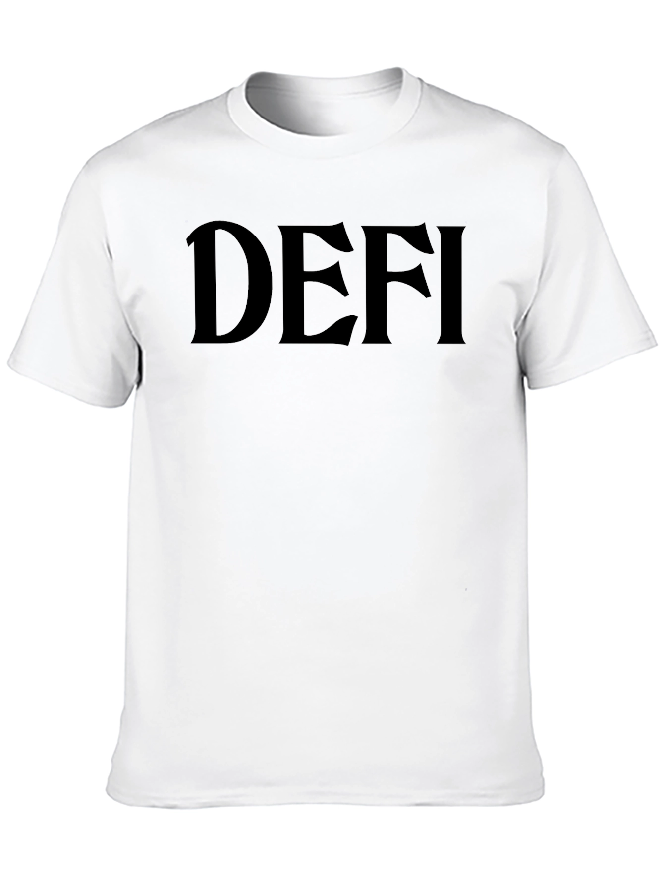 DEFI Graphic Tee - Black Casual T-Shirt