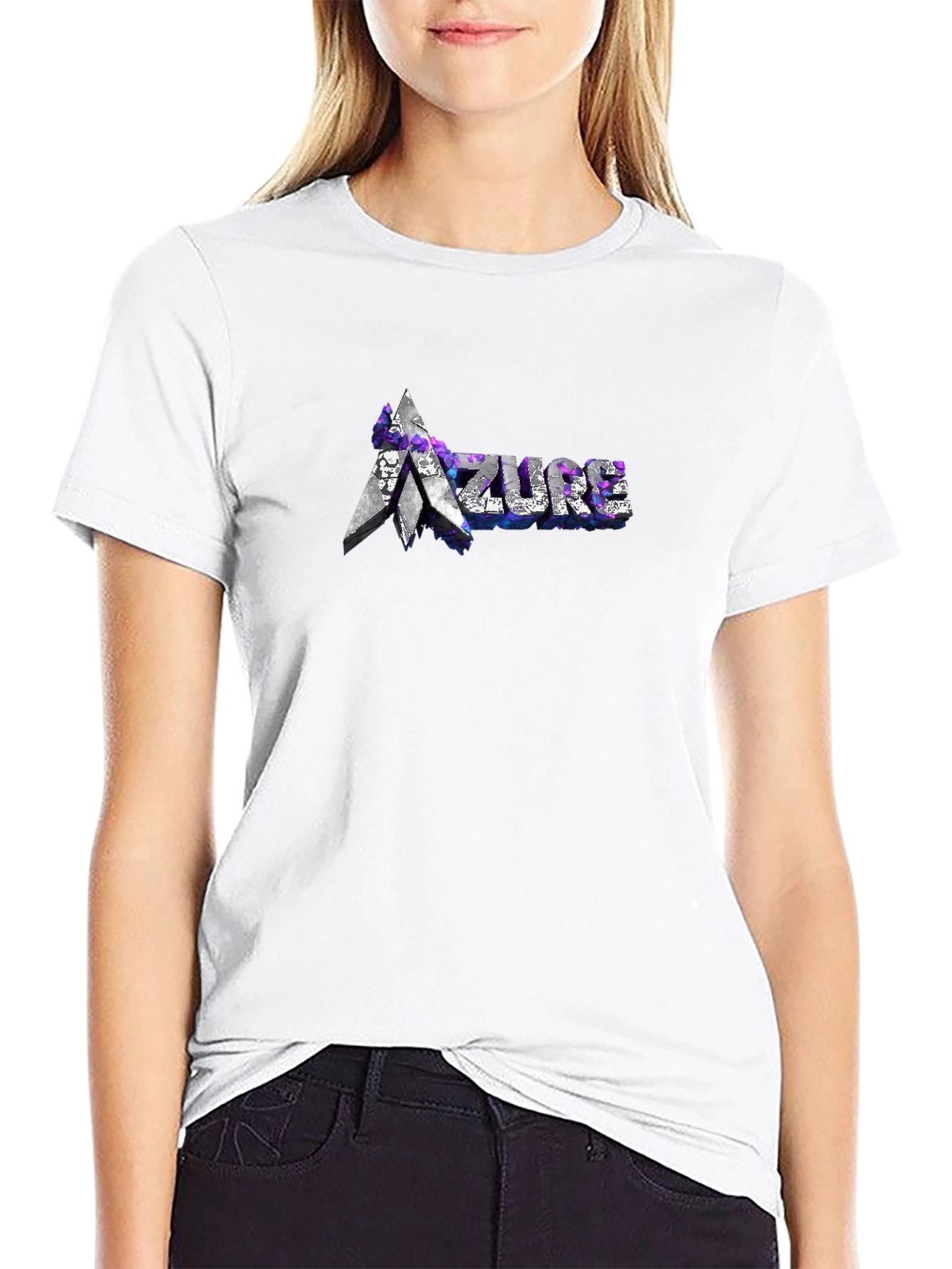 Azure Graphic Tee - Stylish Black T-Shirt