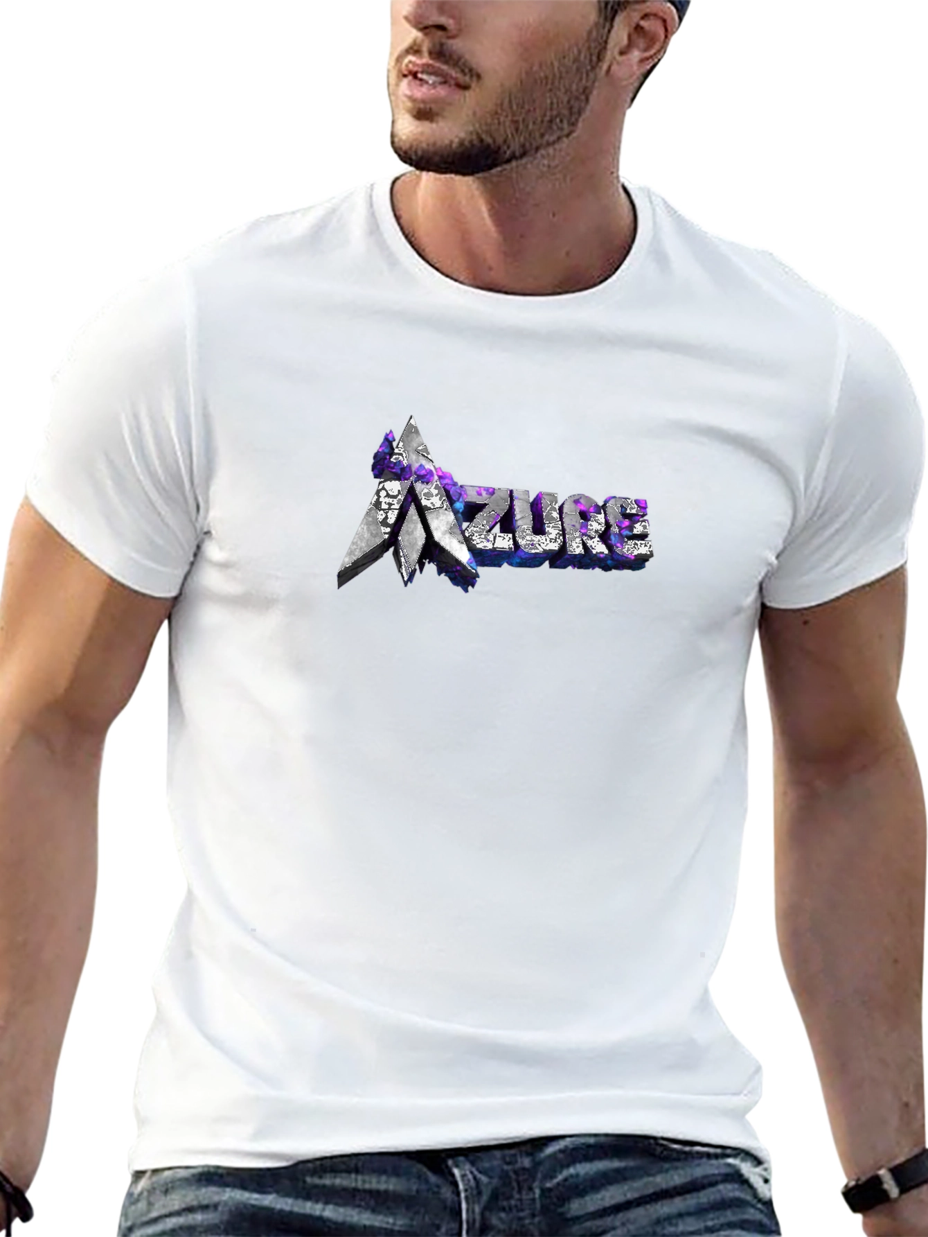 Azure Graphic Tee - Stylish Black T-Shirt