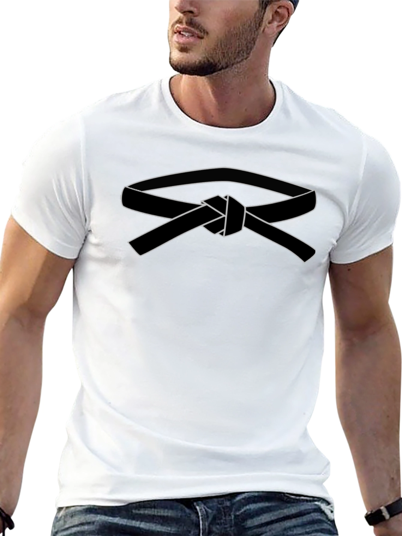 Karate Belt Graphic Tee - Black Martial Arts T-Shirt