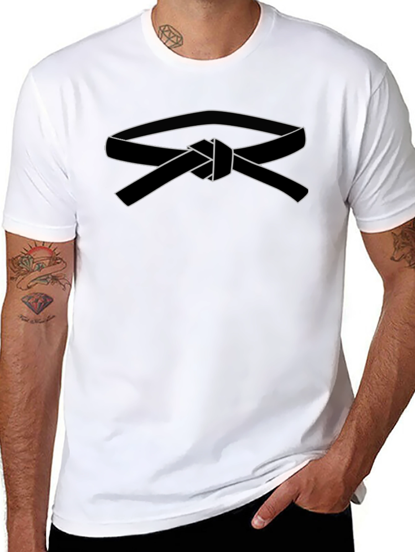 Karate Belt Graphic Tee - Black Martial Arts T-Shirt