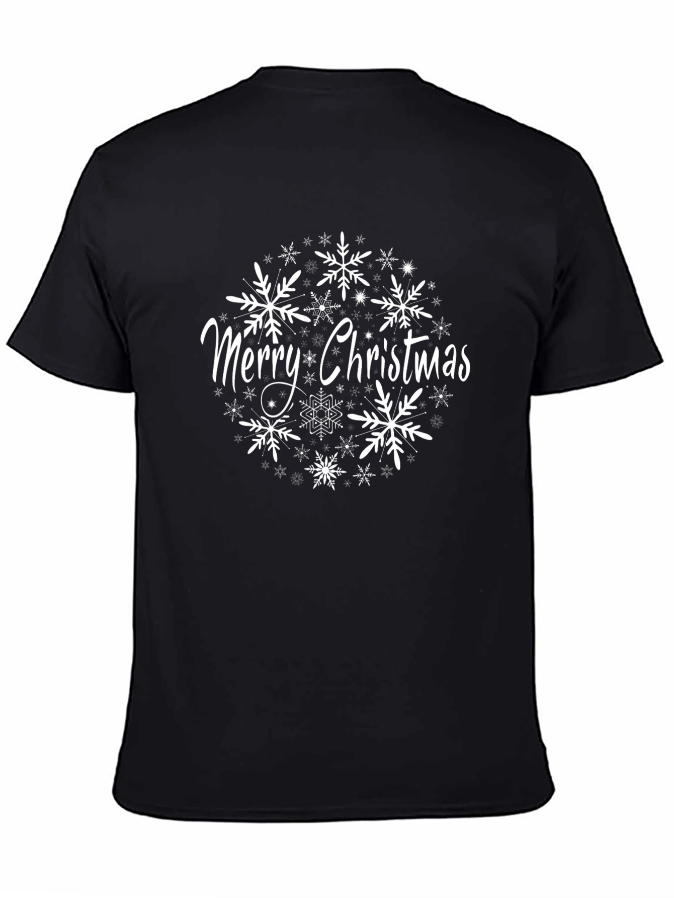 Merry Christmas Snowflake Wreath Tee