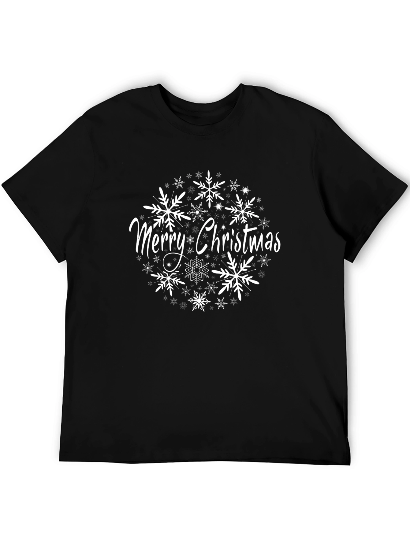 Merry Christmas Snowflake Wreath Tee