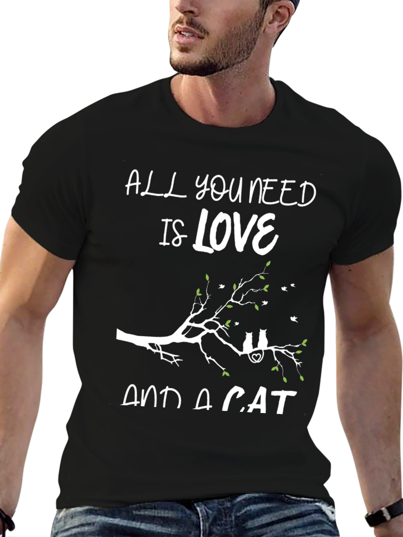 Love and a Cat T-Shirt Cute Cat Lover Tee