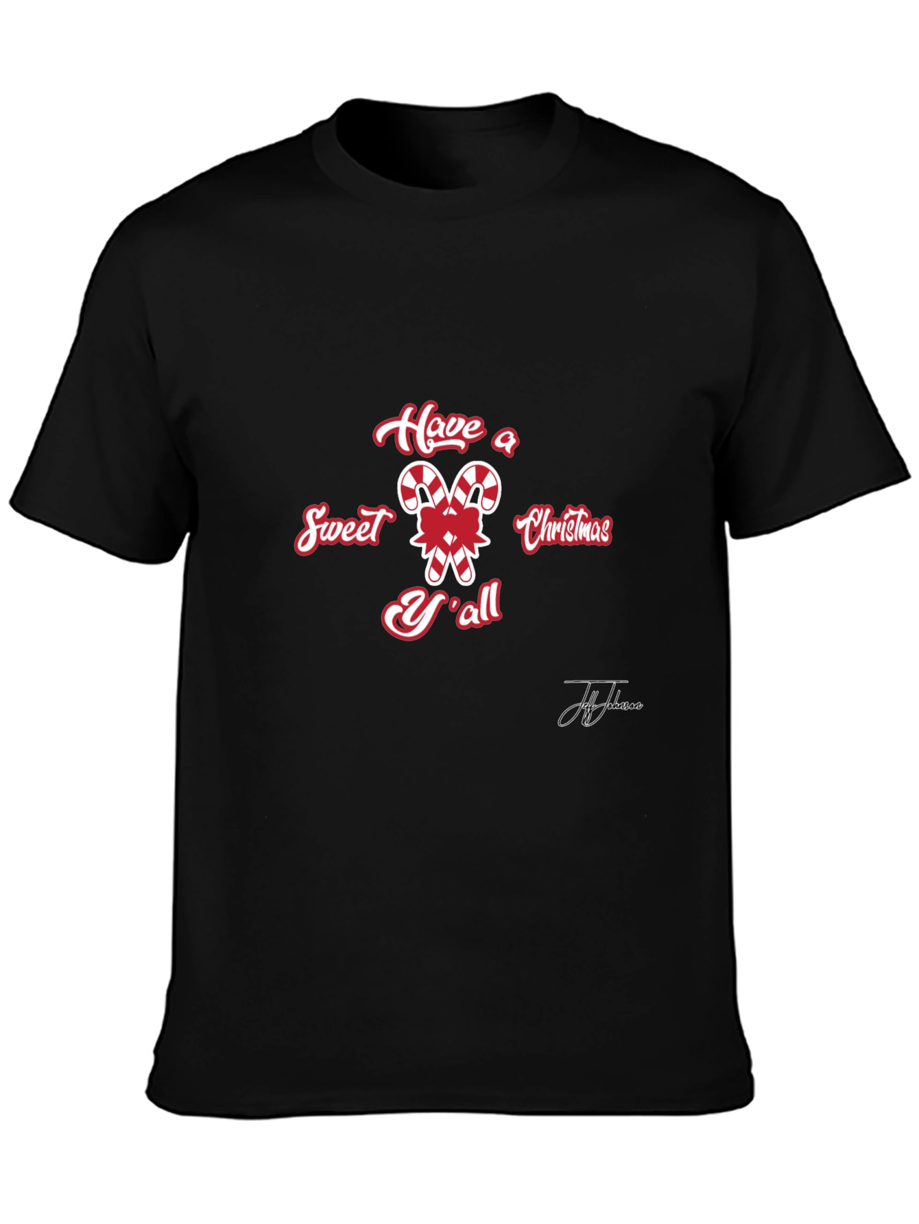 Sweet Christmas Yall Candy Cane T-Shirt