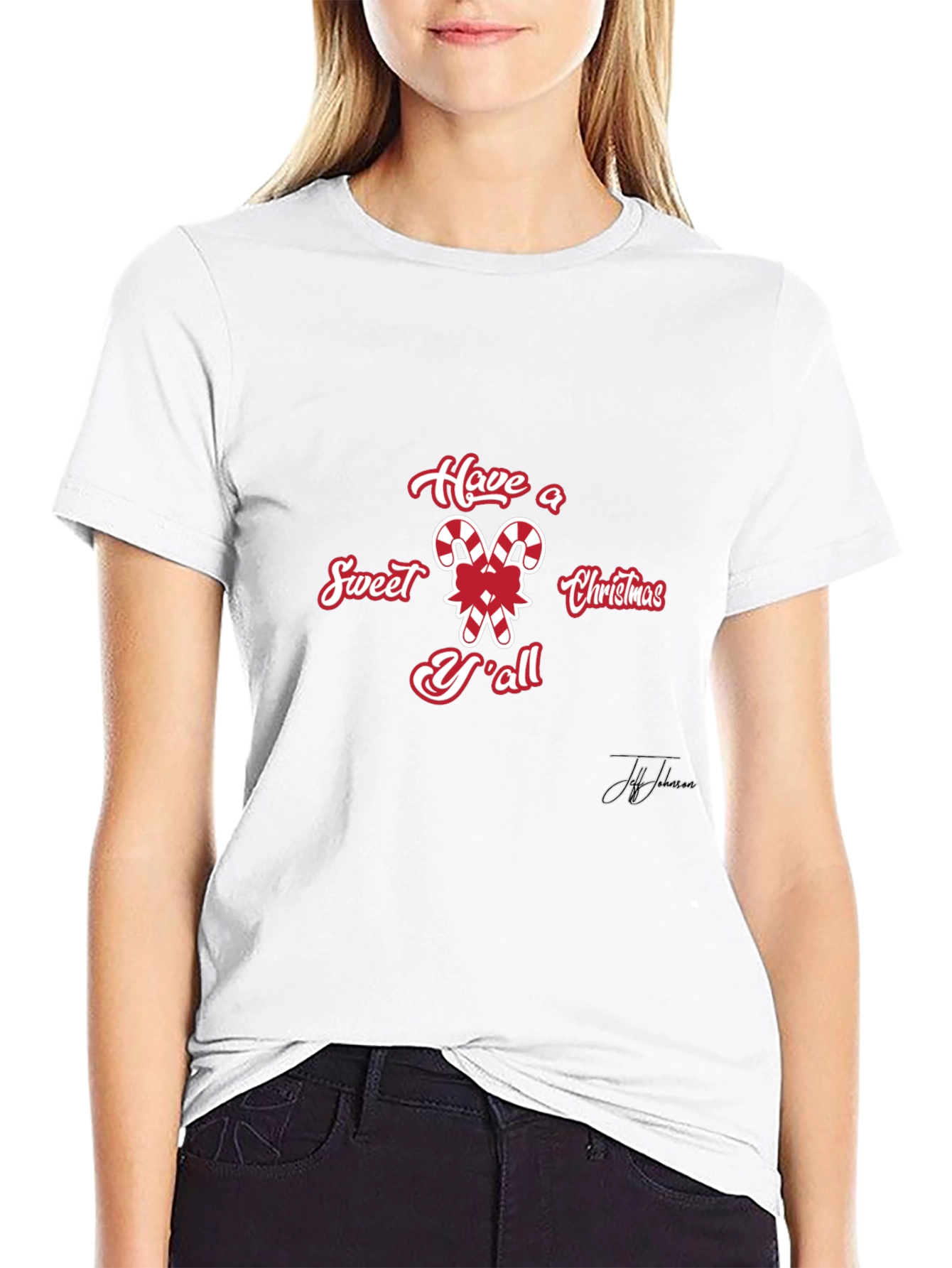 Sweet Christmas Yall Candy Cane T-Shirt