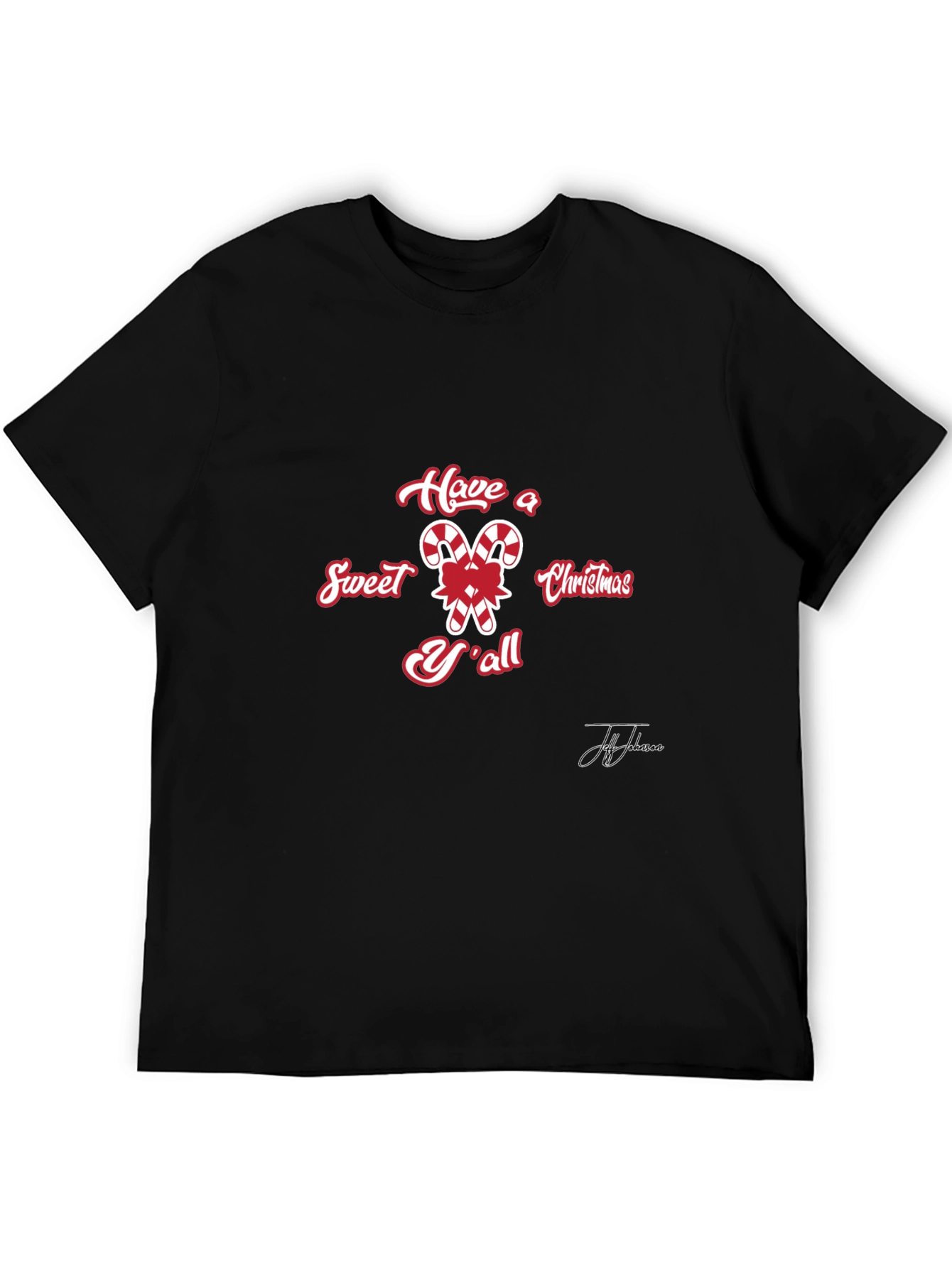 Sweet Christmas Yall Candy Cane T-Shirt