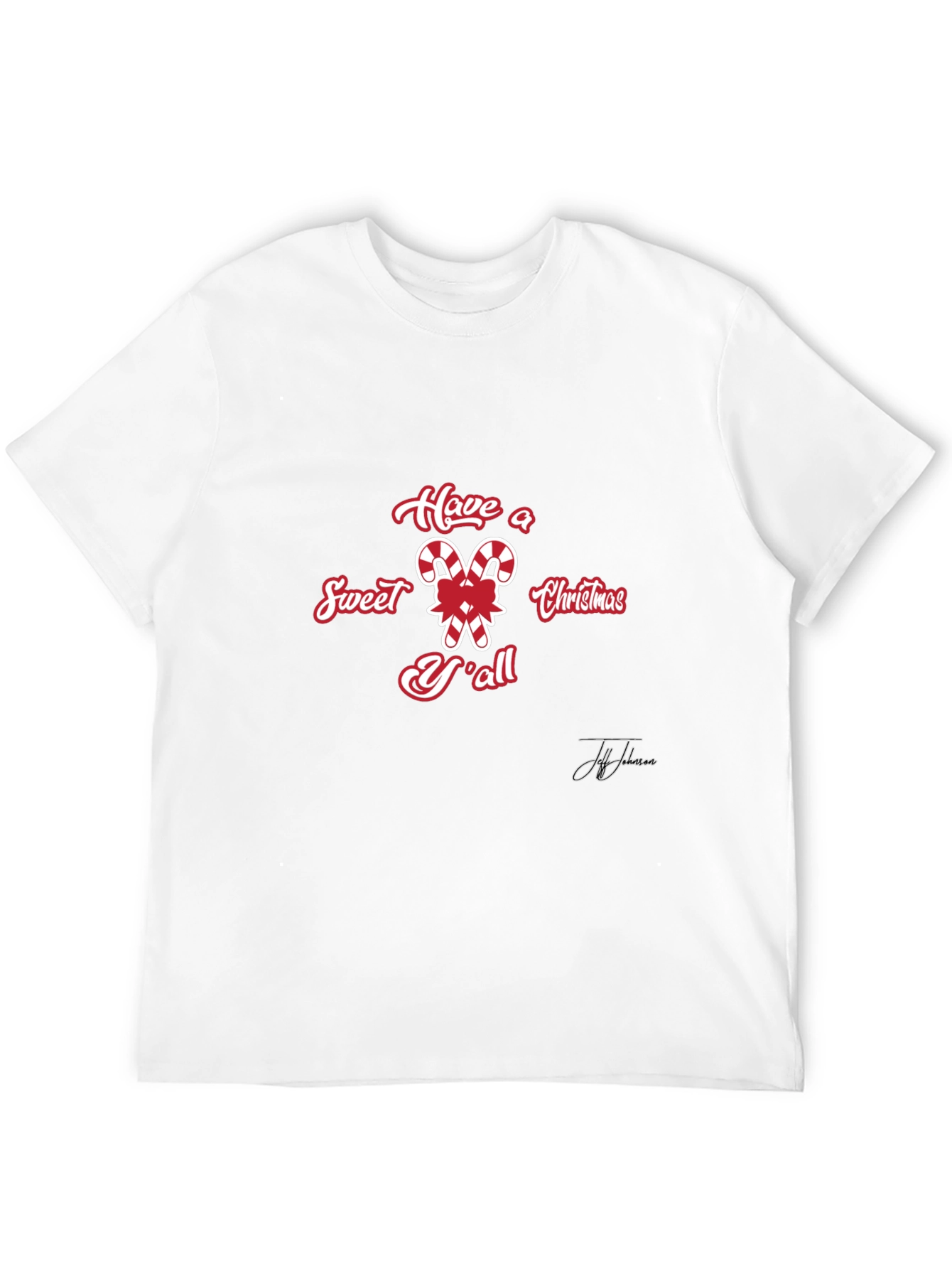 Sweet Christmas Yall Candy Cane T-Shirt